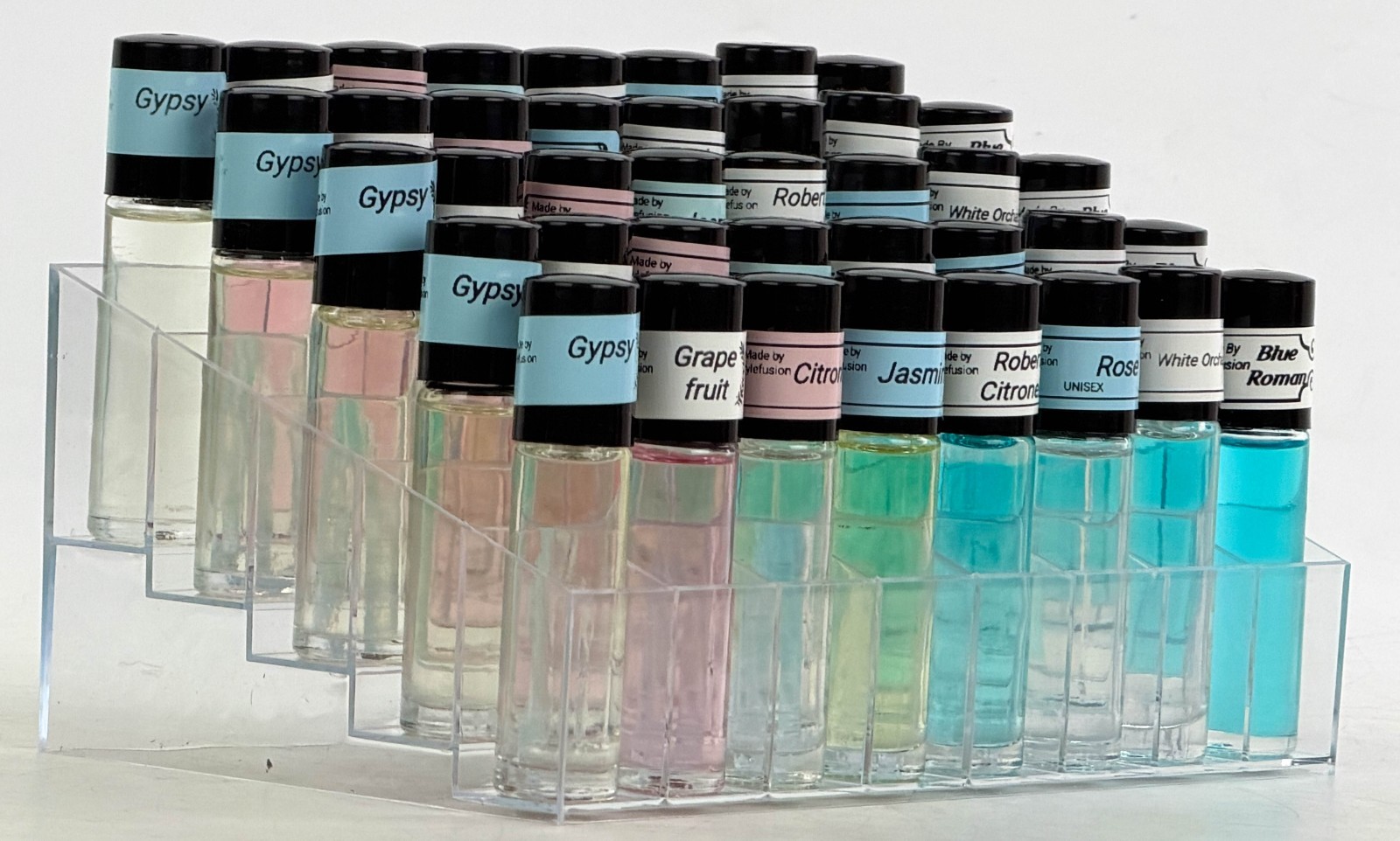 Fragrance Body Oil Roll-On 10ML Unisex Pack-40 With Stand