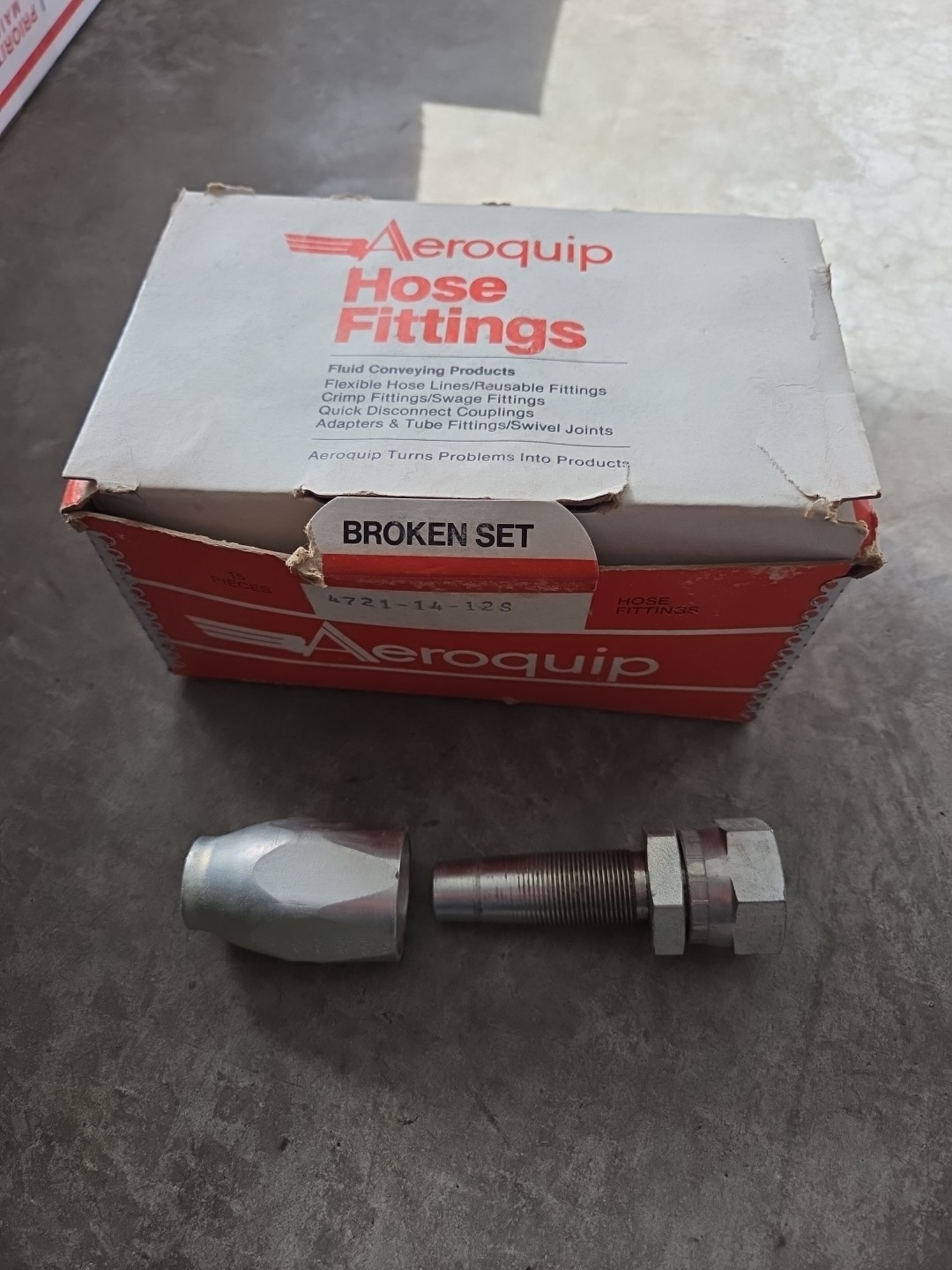 Aeroquip Danfoss Eaton 4721-14-12S Reusable Hose Fittings SAE 37˚ JIC Swivel