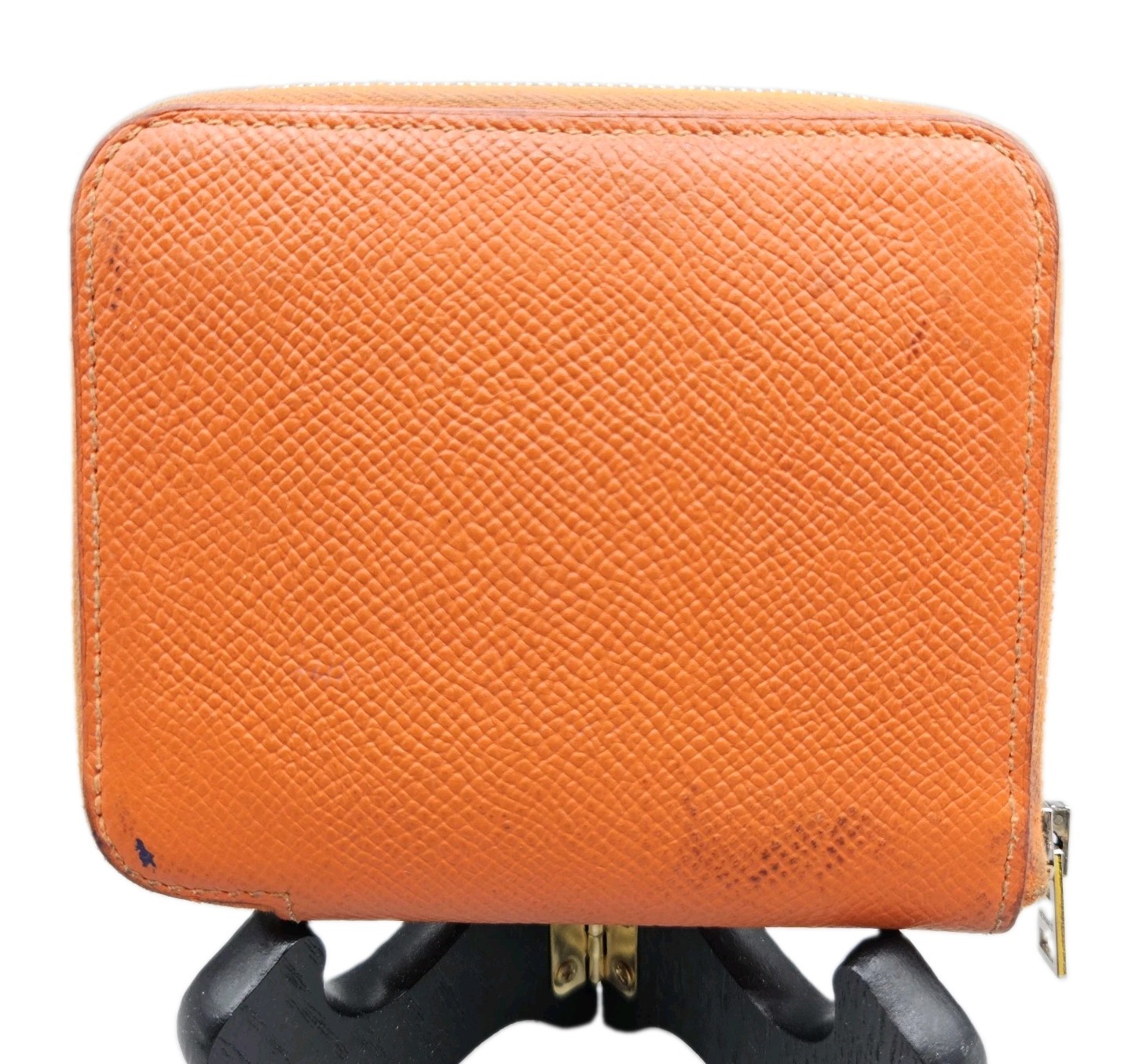 HERMES Azap compact silk in Epsom Orange