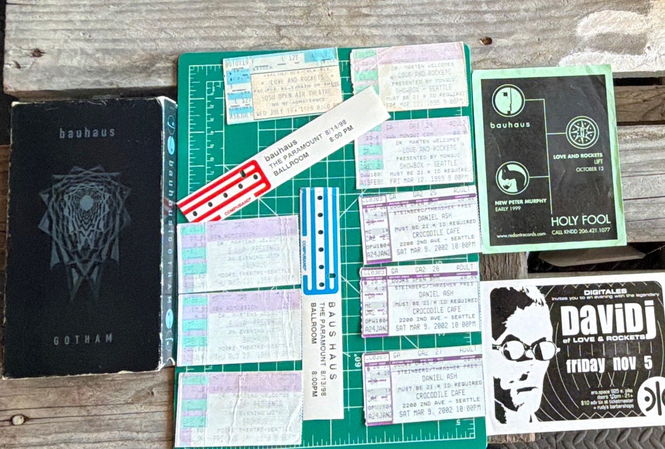 Bauhaus & Love and Rockets Concert Memorabilia Lot Ticket Stubs Posters Flyer