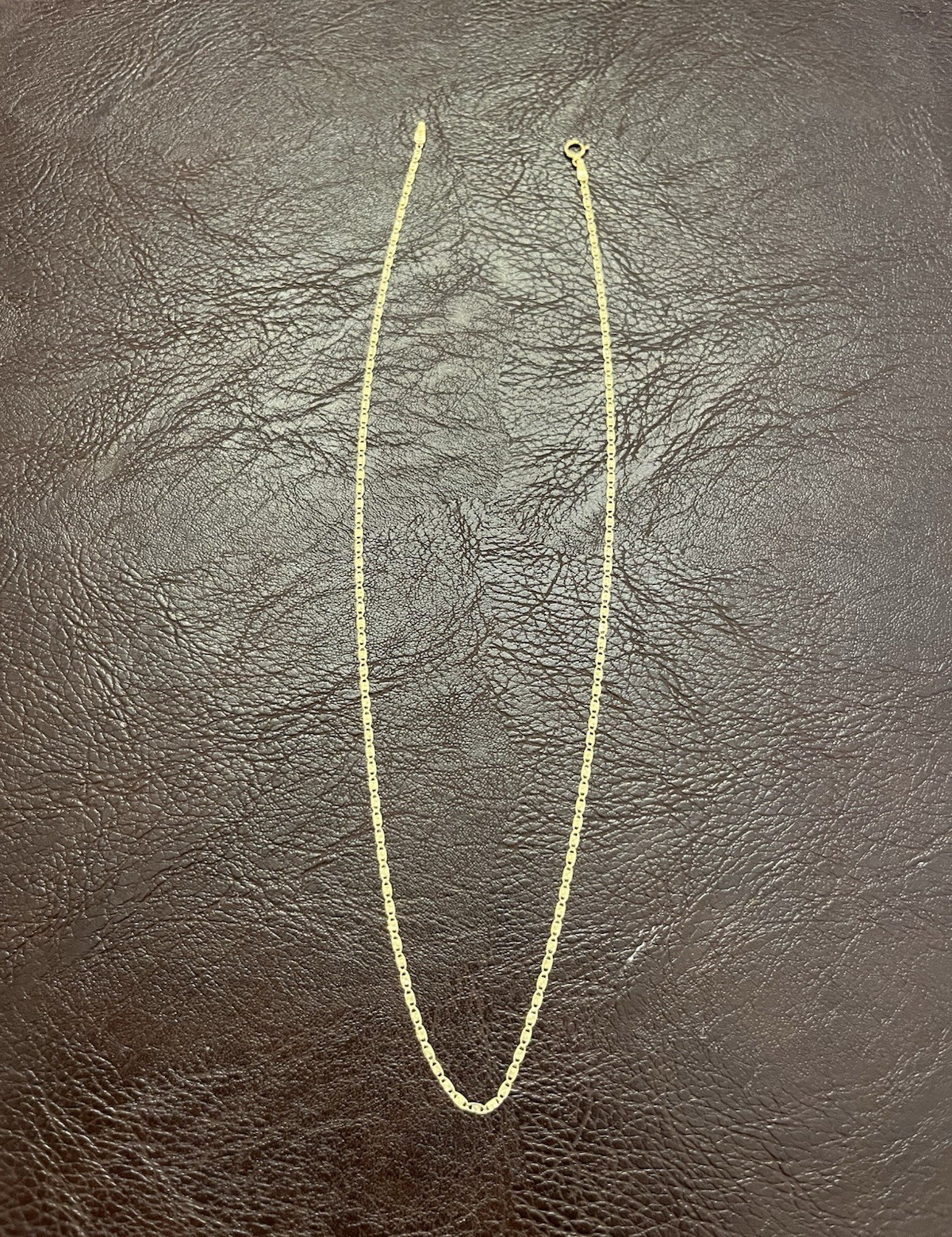 14k Solid Yellow Gold Chain Necklace 15 inch - Signed 585
