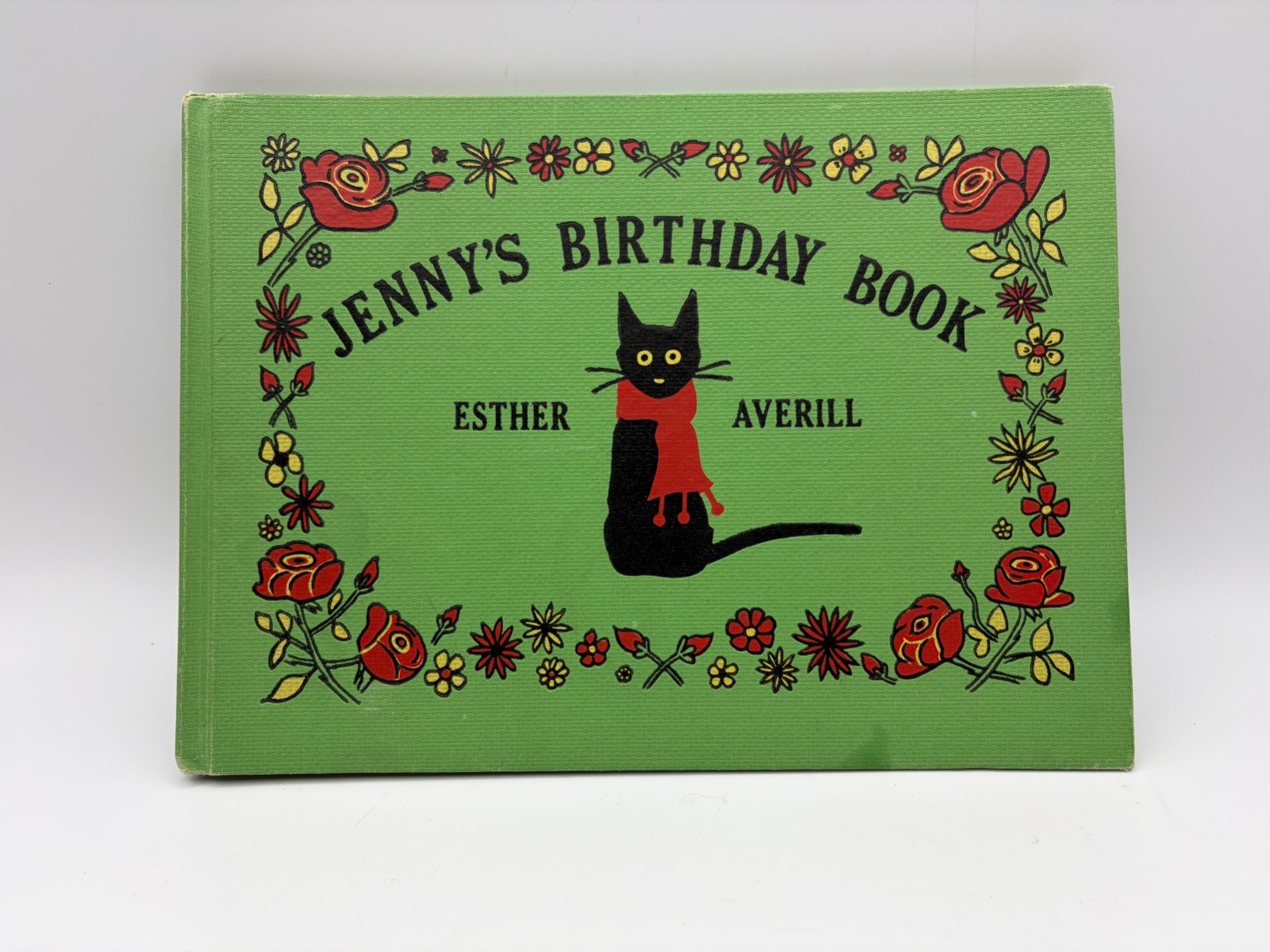 Vtg Jenny\'s Birthday Book by Esther Averill 1954 Ed. Cat Green HC RARE Vtg Jenny\'s Birthday Book by Esther Averill 1954 Ed. Cat Green HC RARE