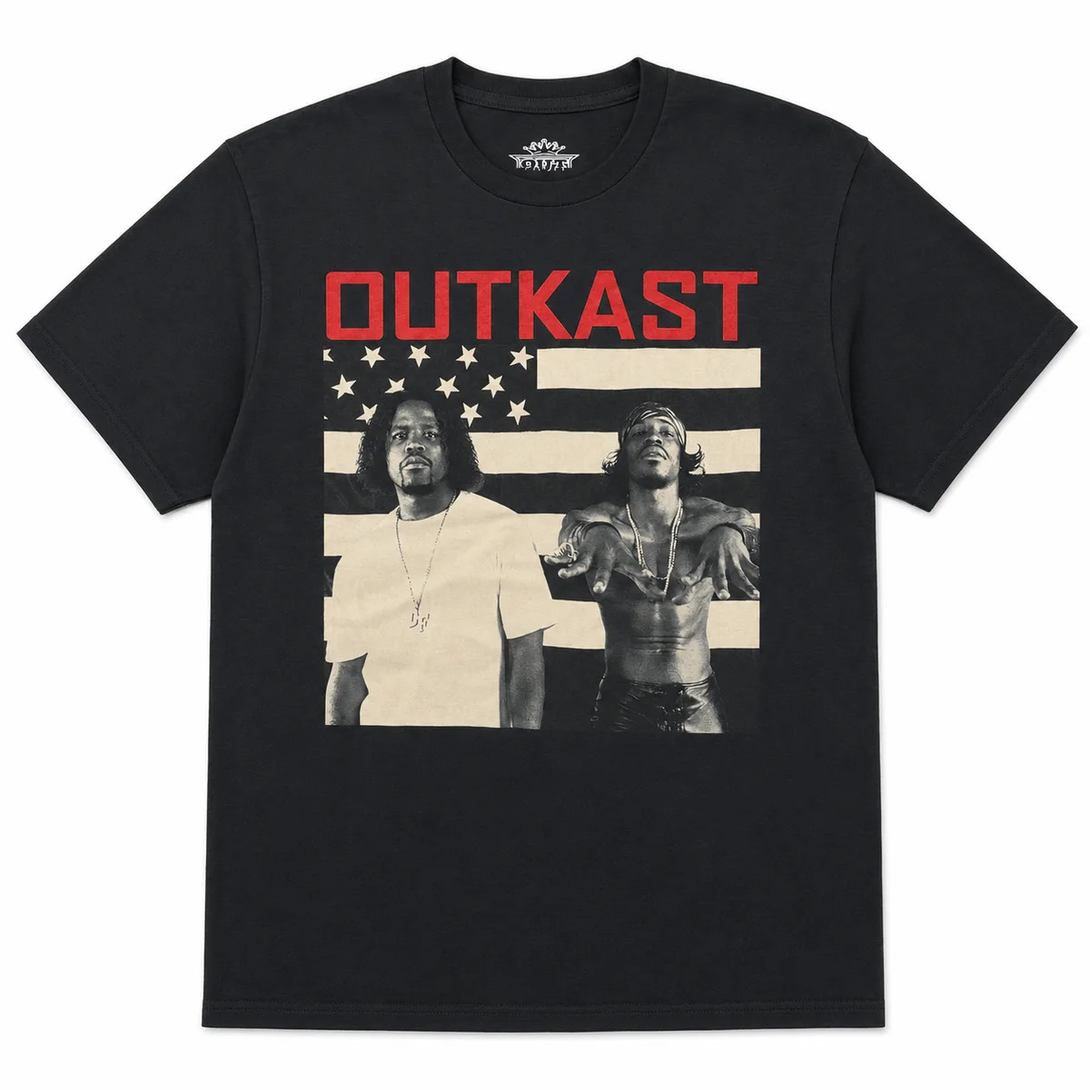 Outkast Hip Hop Black T-Shirt Andre 3000 Big Boi Rap Music Graphic Tee NEW