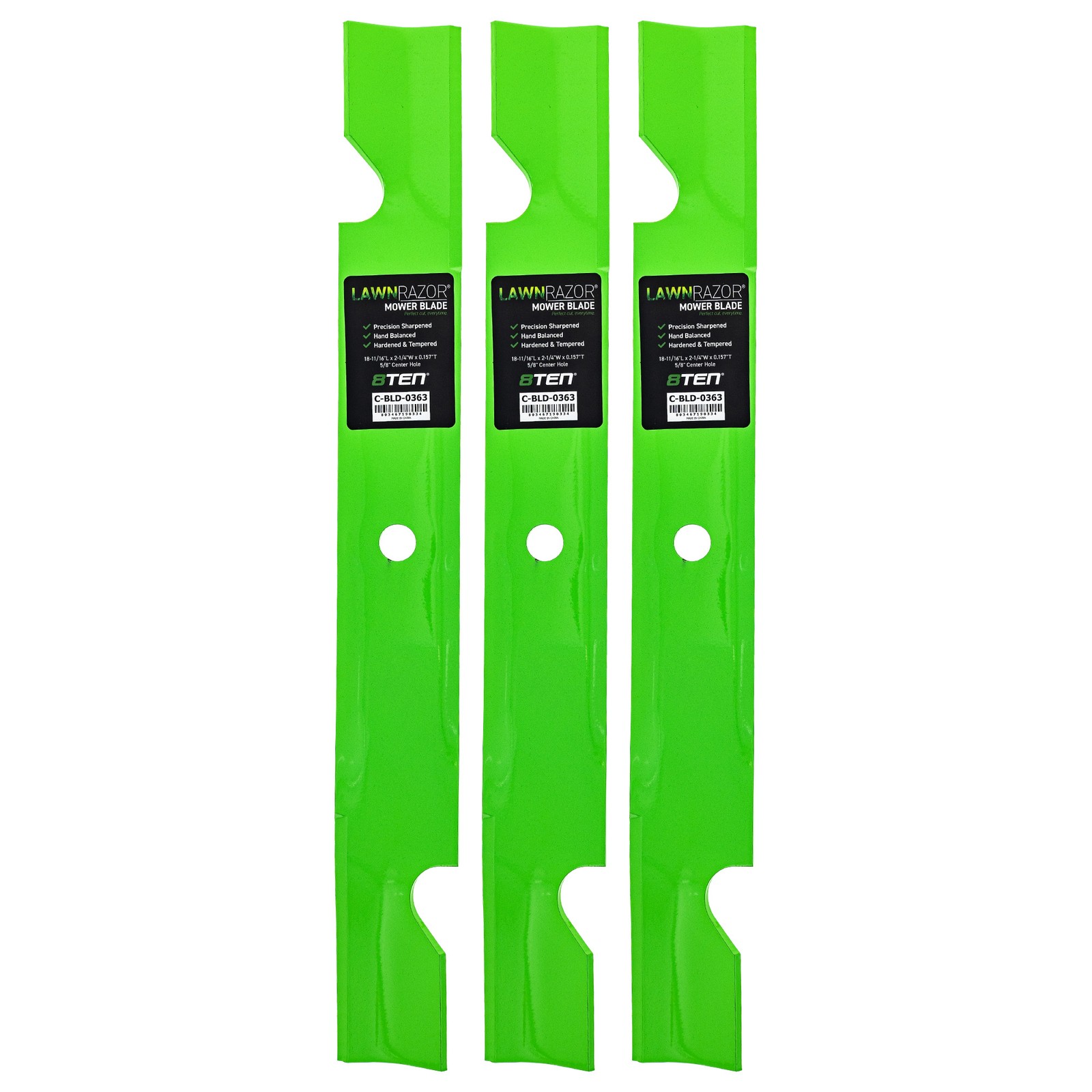 LawnRAZOR Blade for Toro Titan ZX5400 54 Inch Deck 115-9650-03 High Lift 3 Pack