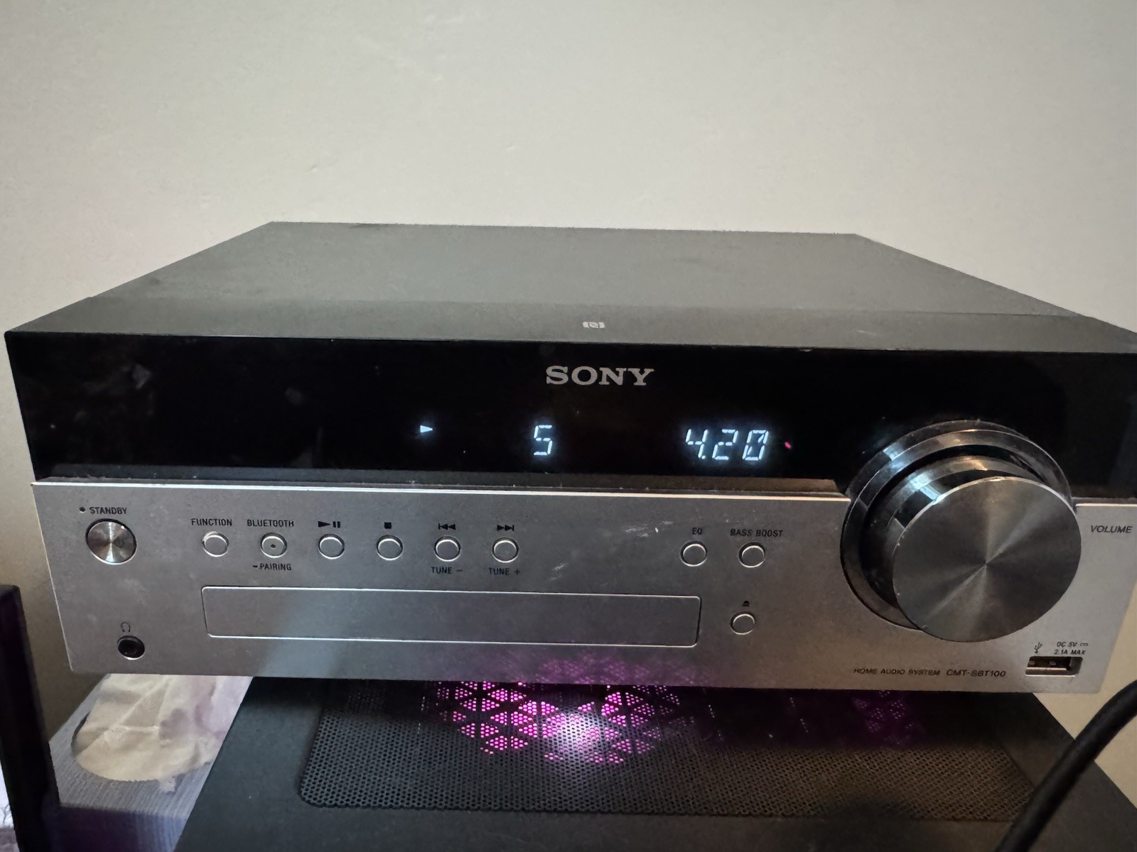 Sony CMT-SBT100 Hi-Fi Stereo Receiver CD Bluetooth Tested Sony CMT-SBT100 Hi-Fi Stereo Receiver CD Bluetooth Tested