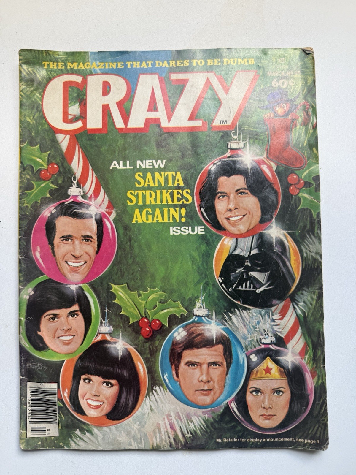Crazy Magazine Marvel Stan Lee Star Wars, Santa Strikes Again 1977 March No. 35