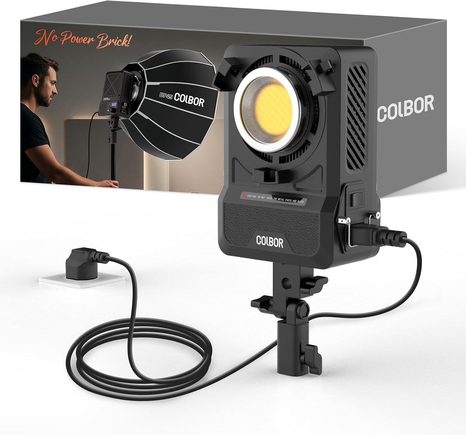 COLBOR 200W LED Video Light Built-in Power Adapter Design Bi-Color 2700K-7000K COLBOR 200W LED Video Light Built-in Power Adapter Design Bi-Color 2700K-7000K