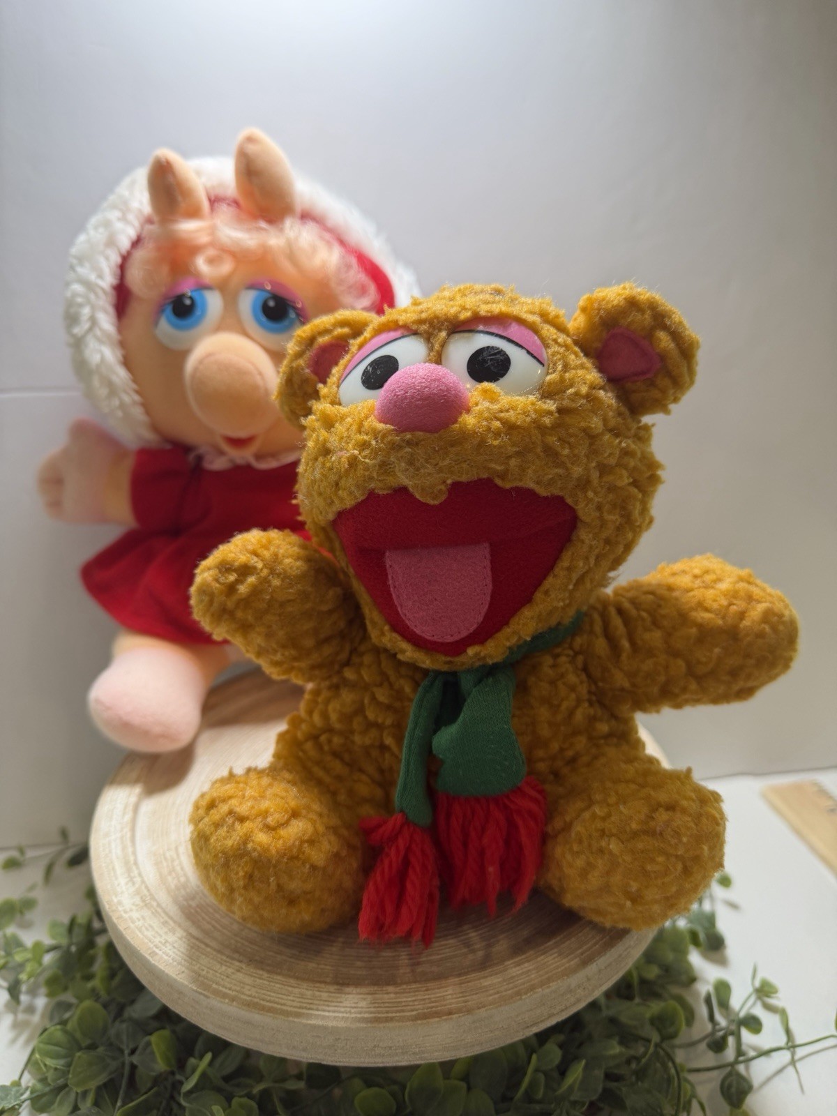 Vintage 1987 McDonald\'s Muppet Babies Plush Lot Baby Fozzie & Miss Piggy Jim Hen