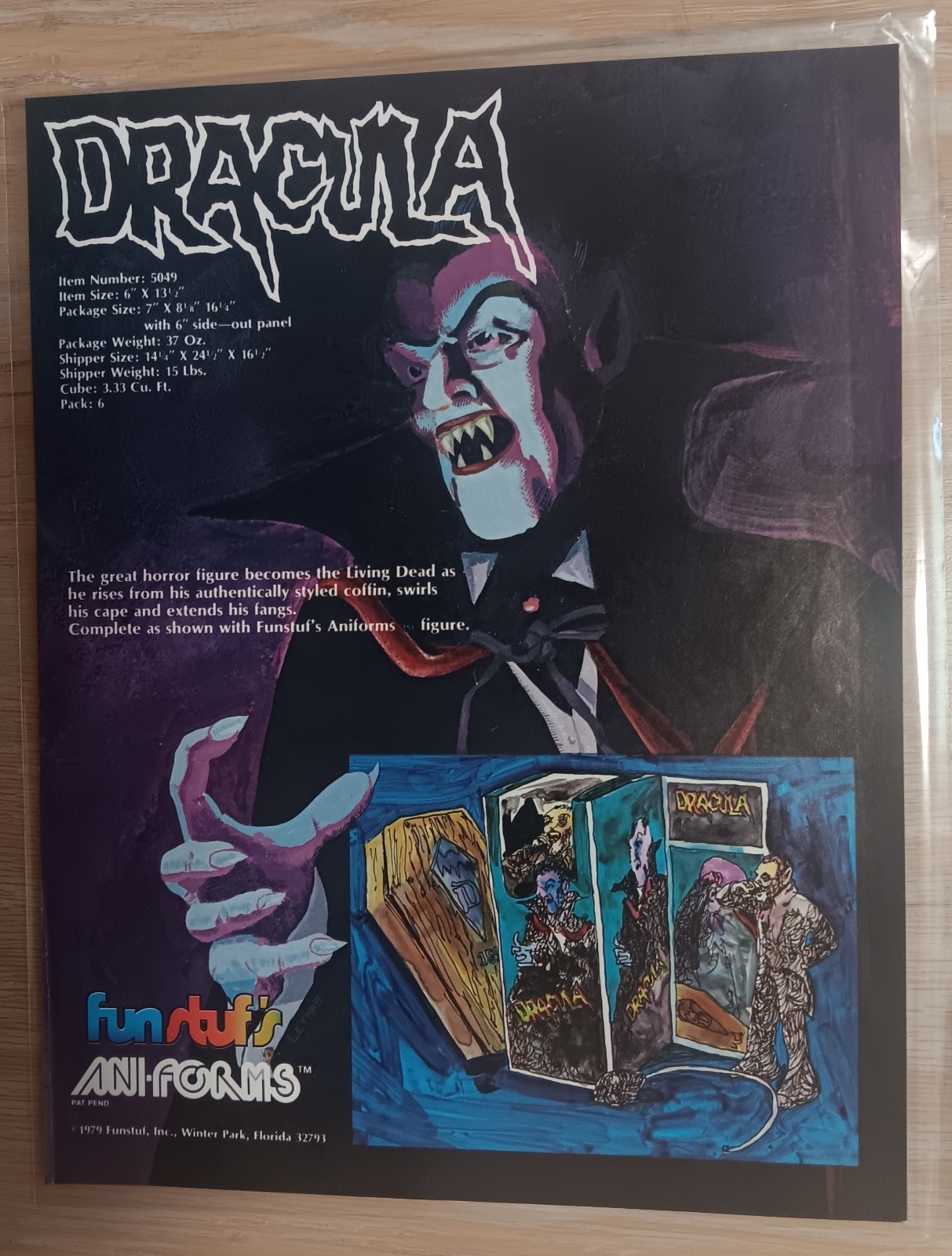 Rare 1979 Fun Stuf DRACULA Aniforms Dealer Trade Catalog 1 Sheet Salesman Info Rare 1979 Fun Stuf DRACULA Aniforms Dealer Trade Catalog 1 Sheet Salesman Info