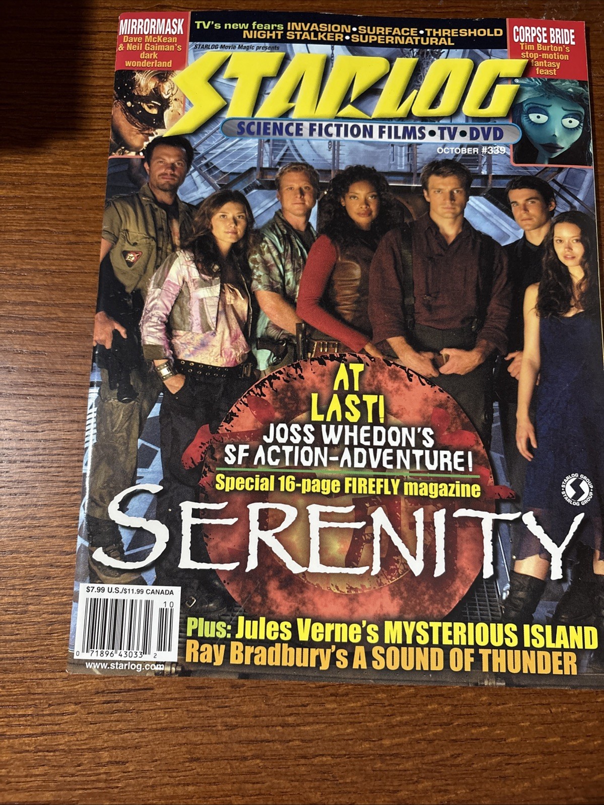 VTG 2005 Starlog Magazine: Tim Burton Corpse Bride Ray Bradbury Sound of Thunder