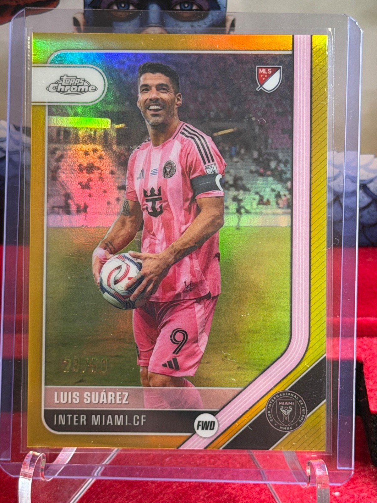 2026 Topps Chrome MLS Luis Suarez Gold Refractor /50