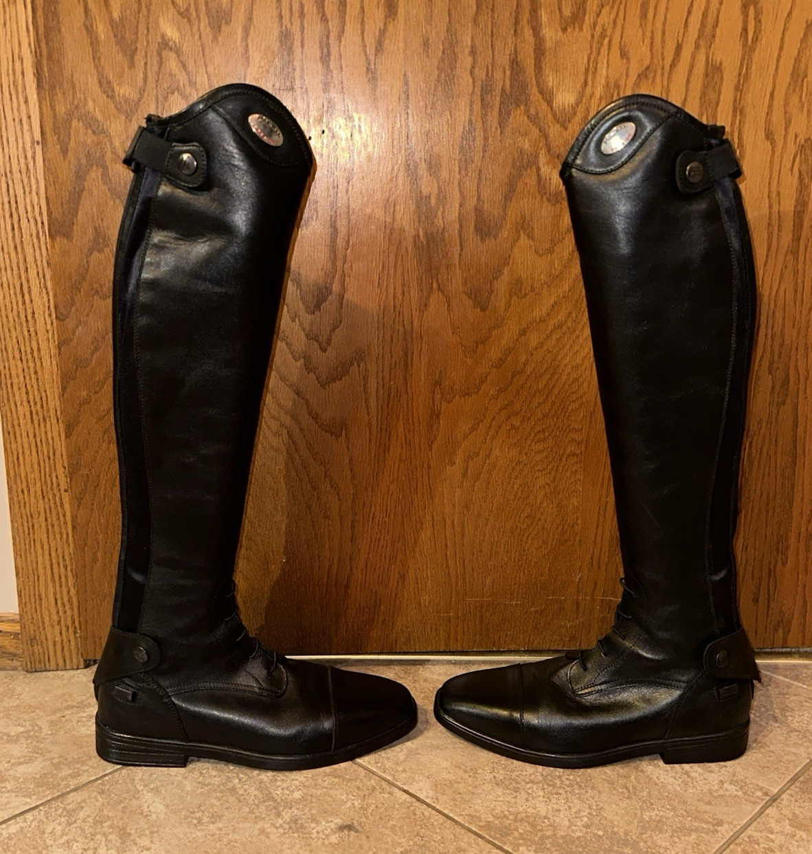 Parlanti Miami Tall Riding Boots Black Leather 38 US 7.5 SH+