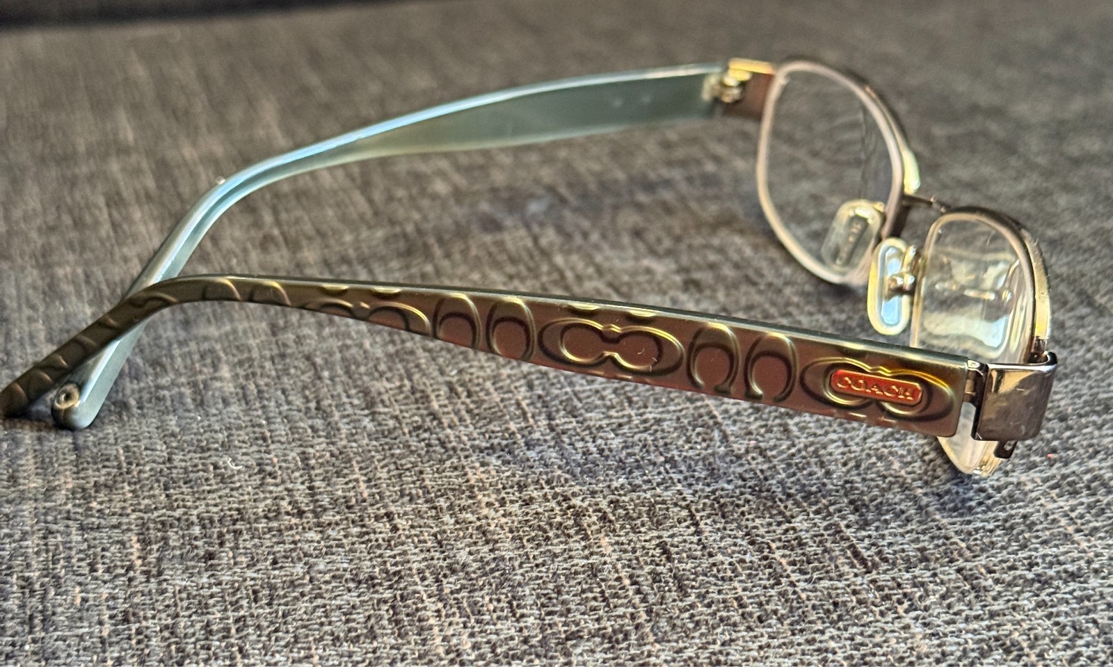 Coach Laverne 247 Olive Half Rim Eyeglasses Frames 50-17 135 Women