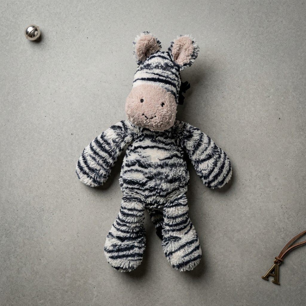 RARE Retired Jellycat Fluffy Zebra Plush Vintage Tag Kawaii Safari Nursery
