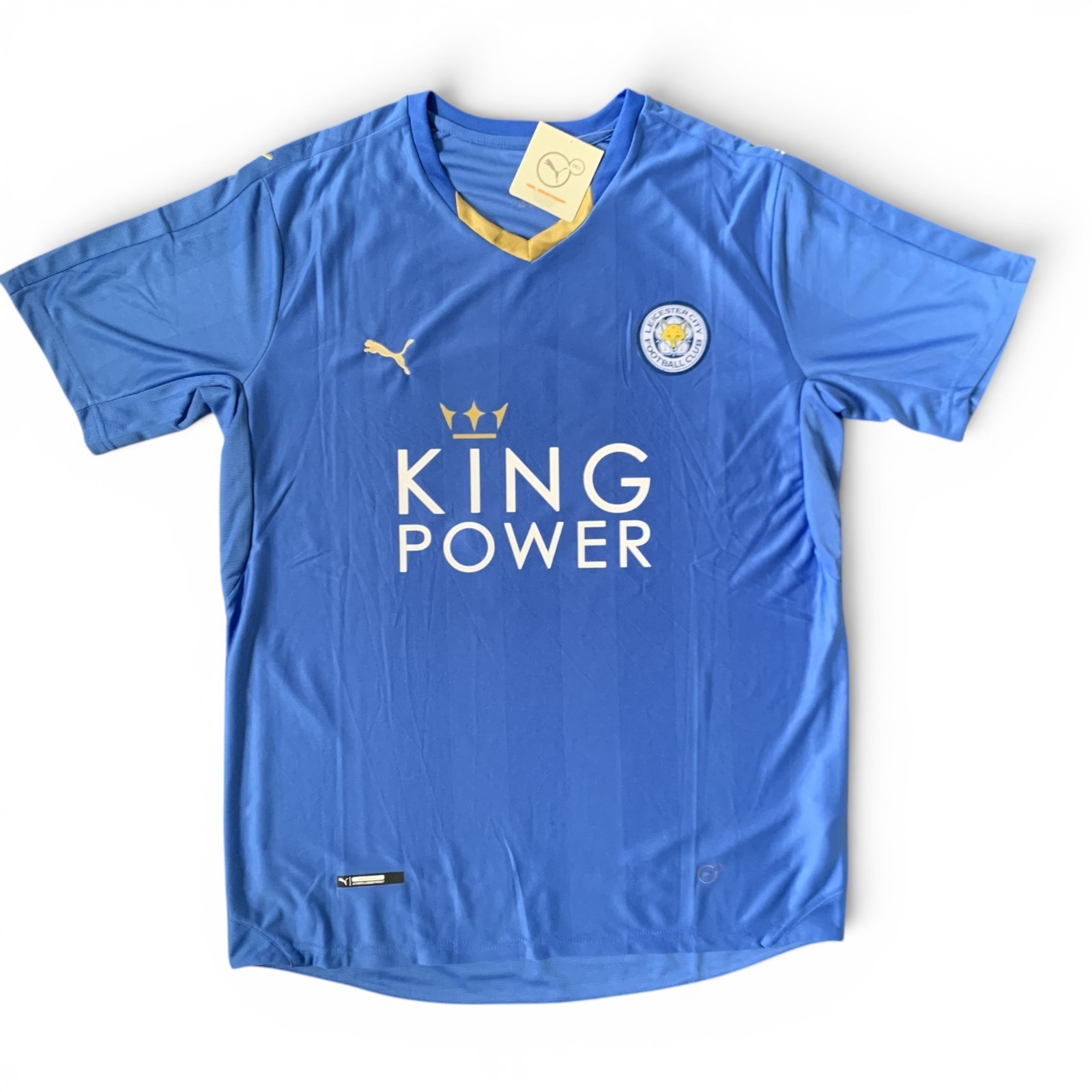 Okazaki #20 Leicester City 2015/2016 Retro Home Jersey - Mens Size Large - NEW Okazaki #20 Leicester City 2015/2016 Retro Home Jersey - Mens Size Large - NEW