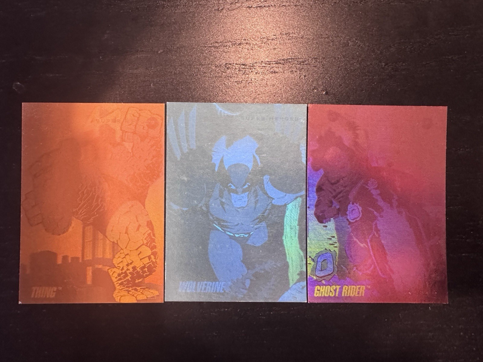 1992 Marvel Universe Series 3 NEAR COMPLETE HOLOGRAM 3 (of 5) CARD SET LOT Impel