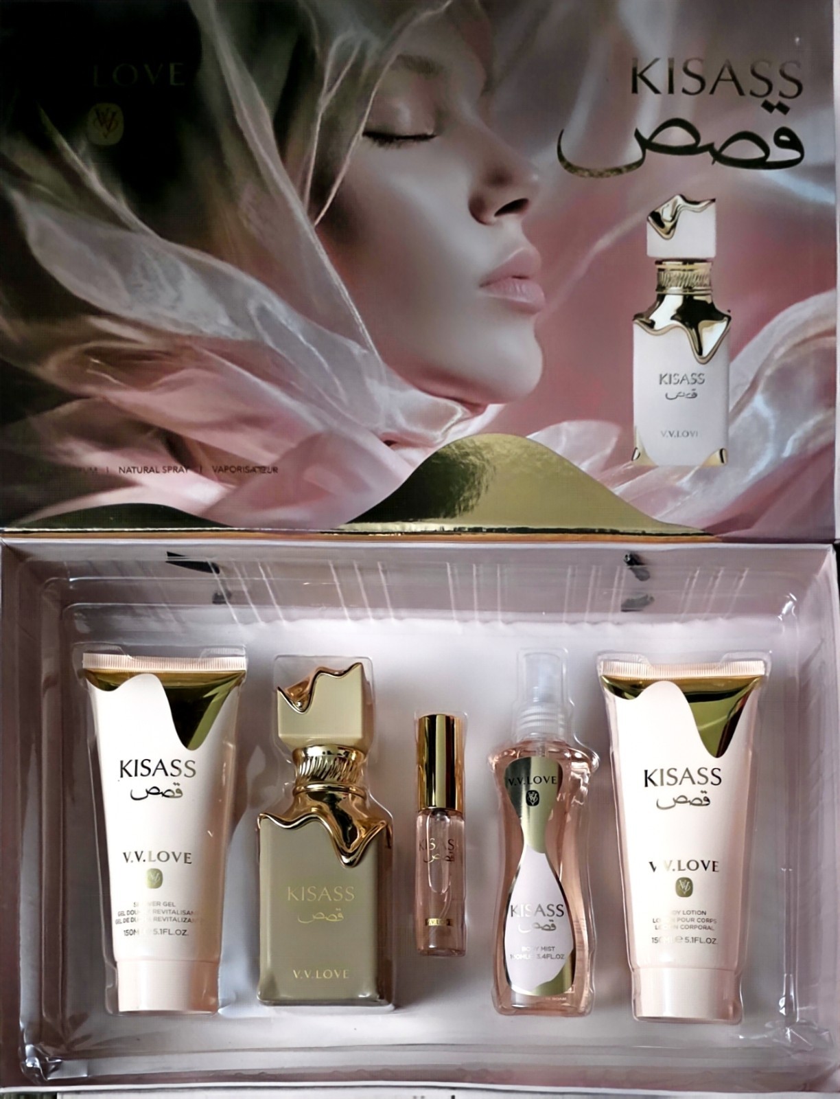 V.V.LOVE KISASS Women’s Toiletries Set Pink/Gold Shower Gel Lotion Mist V.V.LOVE KISASS Women’s Toiletries Set Pink/Gold Shower Gel Lotion Mist