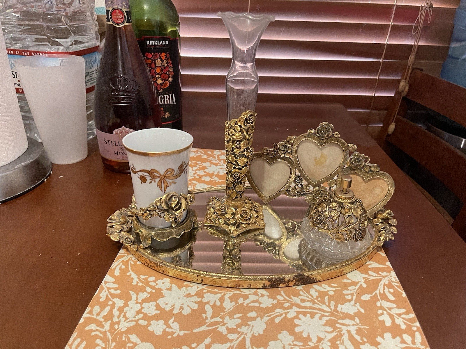 Antique Matson Ormolu Vanity Set Antique Matson Ormolu Vanity Set