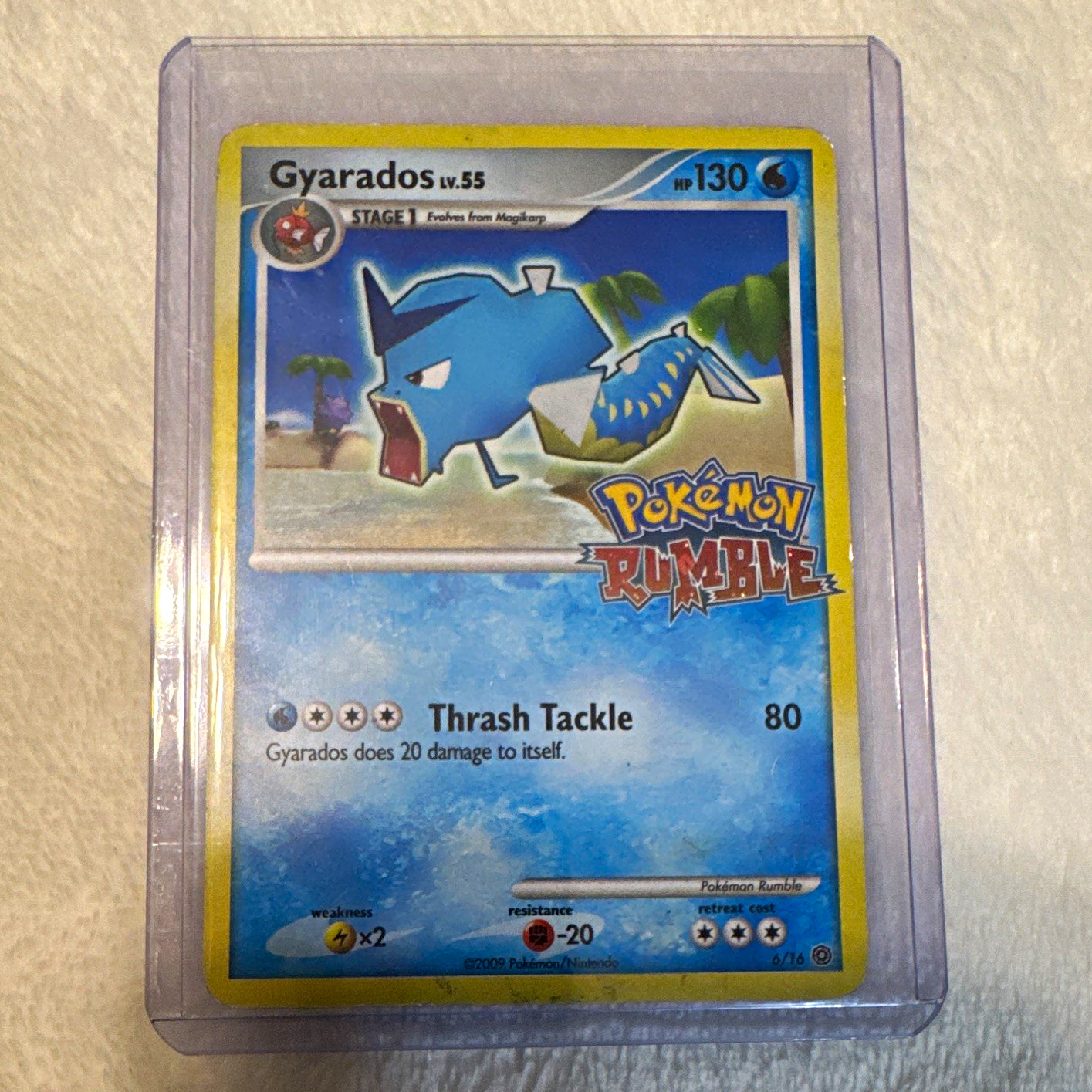 The Pokémon Company Gyarados 6/16 Rumble Holo Promo 2009 English HP 130 The Pokémon Company Gyarados 6/16 Rumble Holo Promo 2009 English HP 130