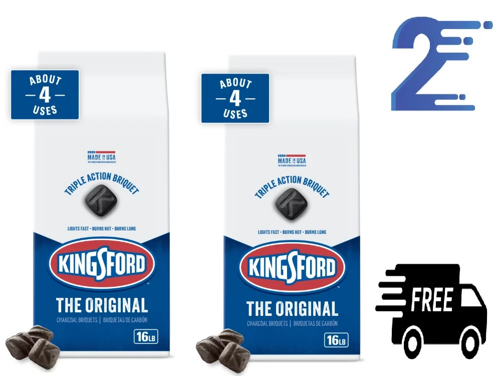 Kingsford Original Charcoal Briquettes, 16 lbs, 2 Pack