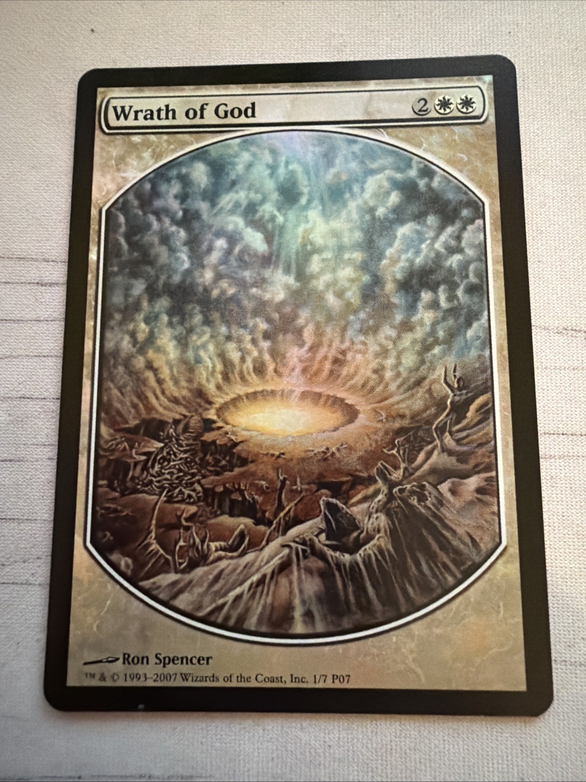 Wrath of God FOIL Textless Player Rewards MTG P07 2007 MTG Card Light Play