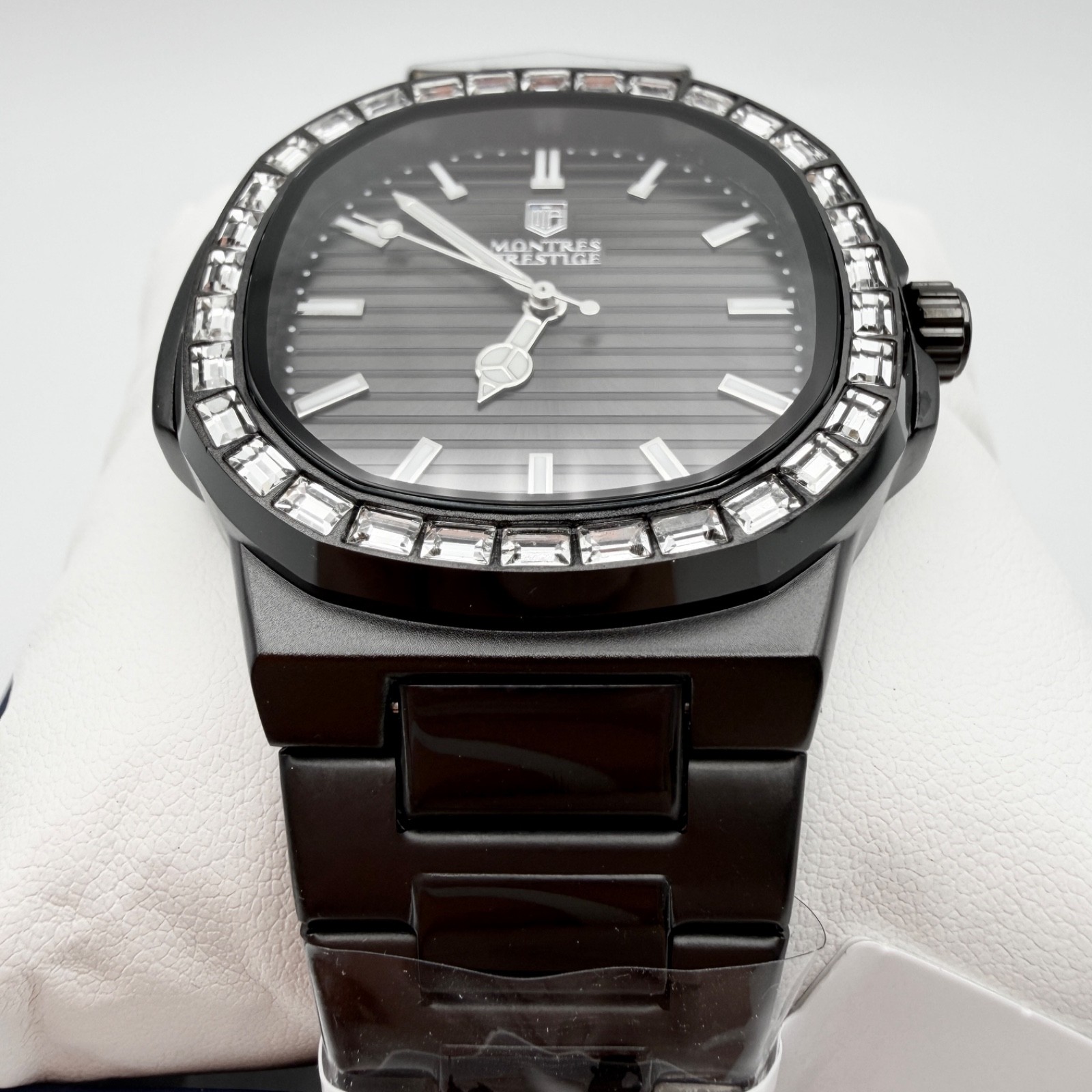 NEW MONTRES PRESTIGE INVICTA Men's Nautilus Baguette Black Stainless Steel Watch NEW MONTRES PRESTIGE INVICTA Men's Nautilus Baguette Black Stainless Steel Watch