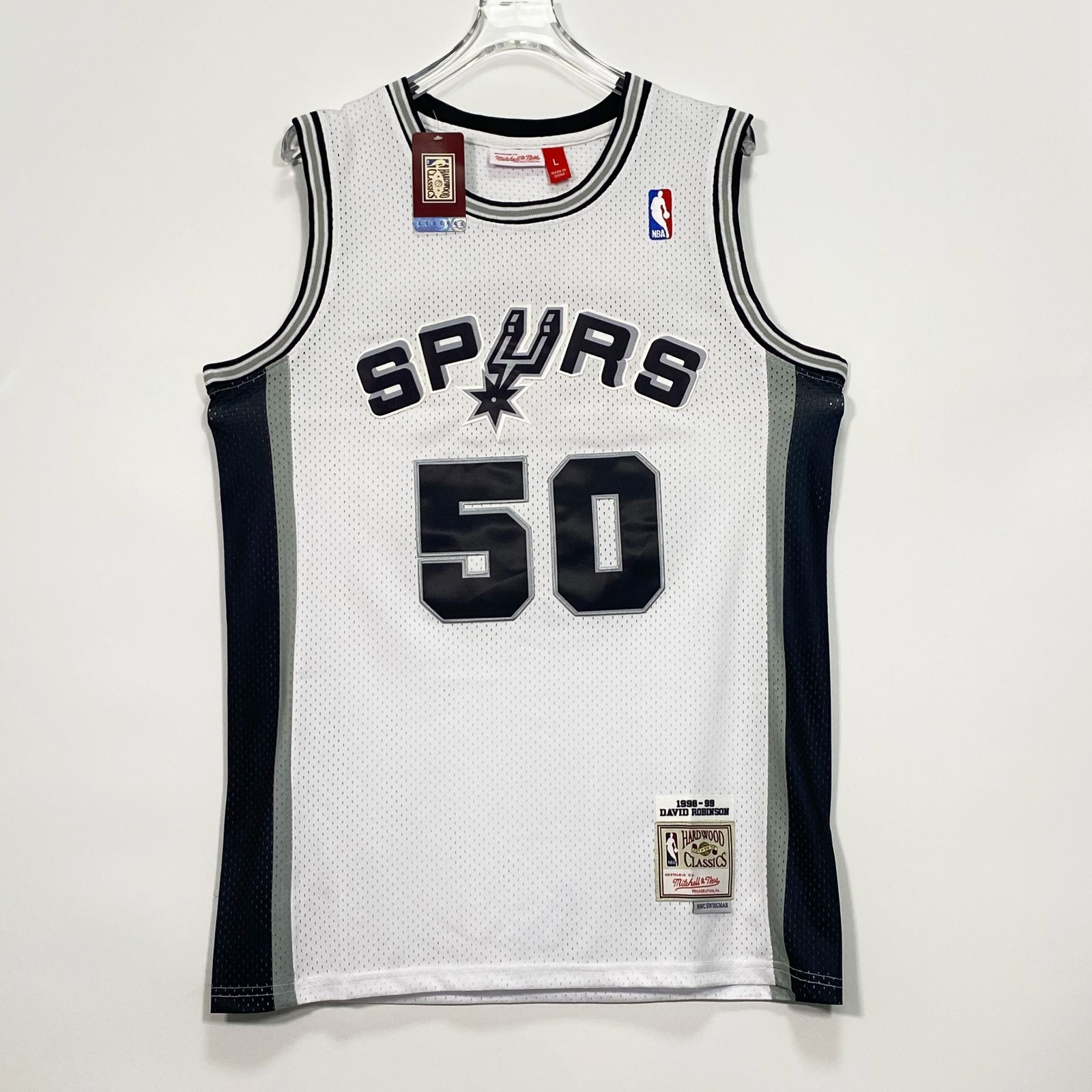David Robinson #50 Embroidered Black-White Jersey Size:S-2XL David Robinson #50 Embroidered Black-White Jersey Size:S-2XL