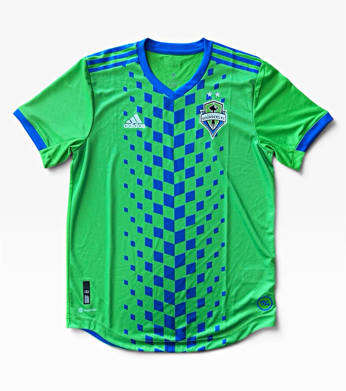 adidas Seattle Sounders FC MLS Soccer Jersey Green/Blue Size M