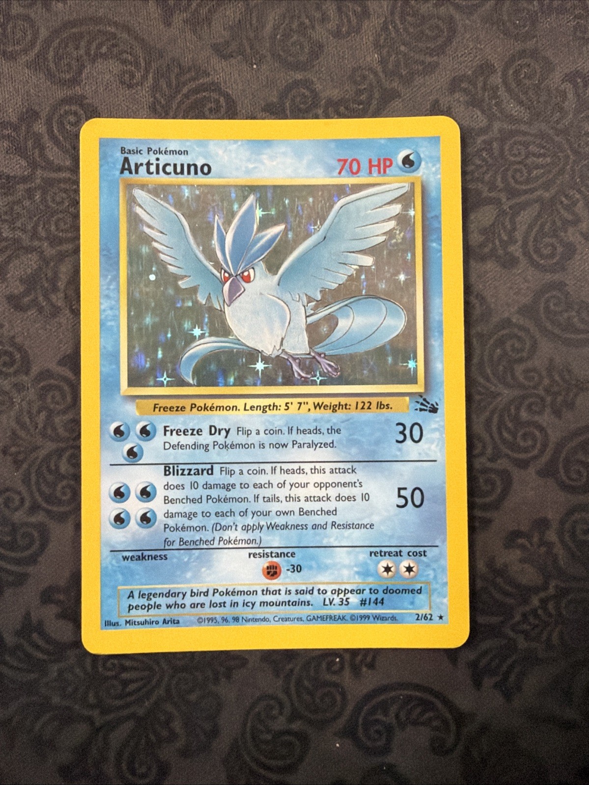 Pokemon Fossil Articuno Holo Rare 2/62