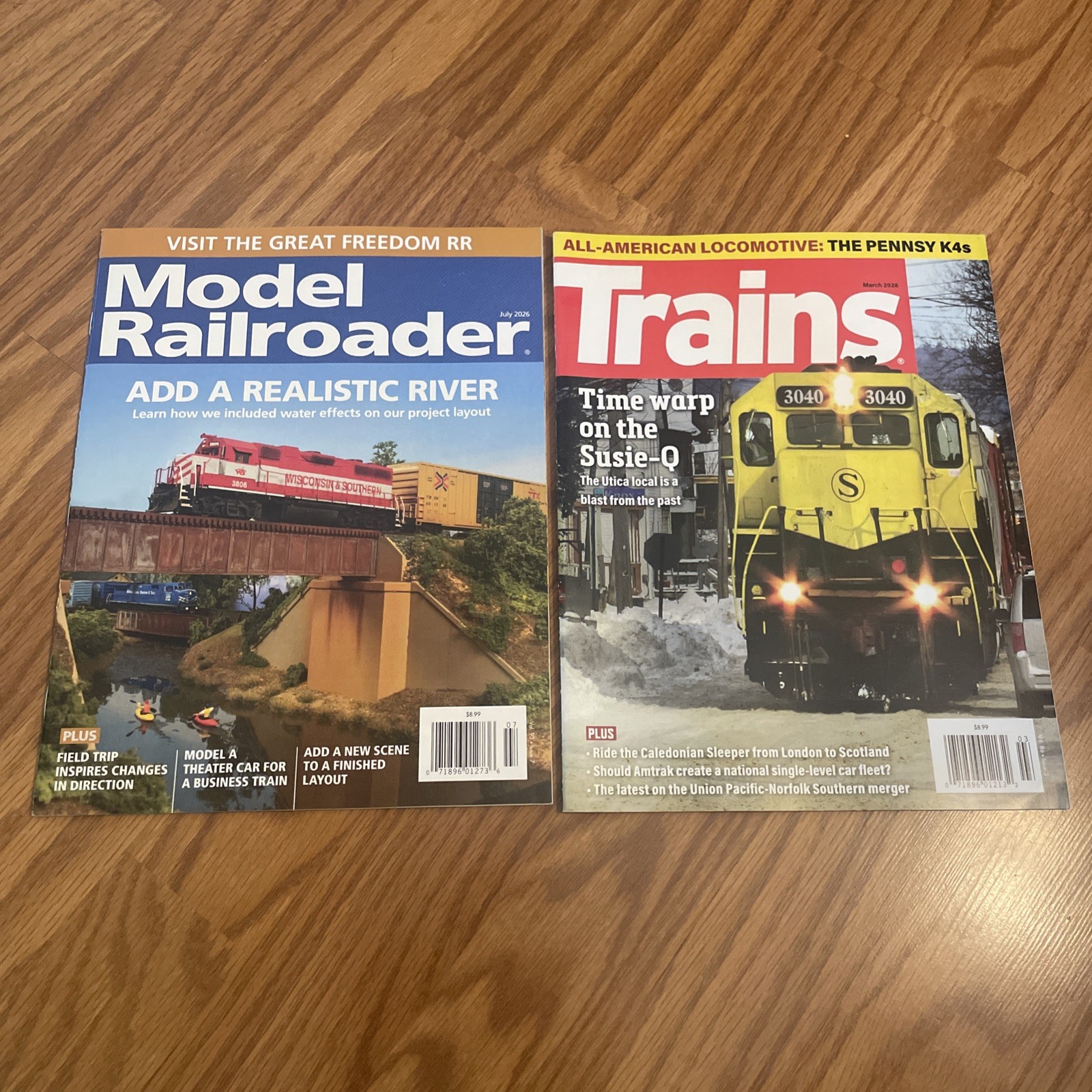 2 Magazines- Model Railroader 7/26 Issue And Trains 3/26 Issue