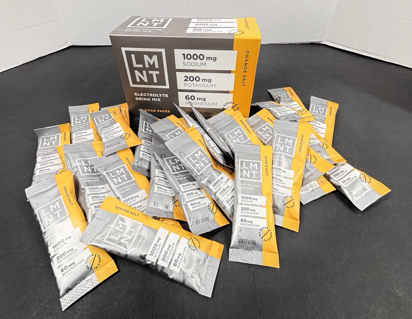 ELMNT Electrolyte Drink Orange Salt 30 Stick Pack Fast  New
