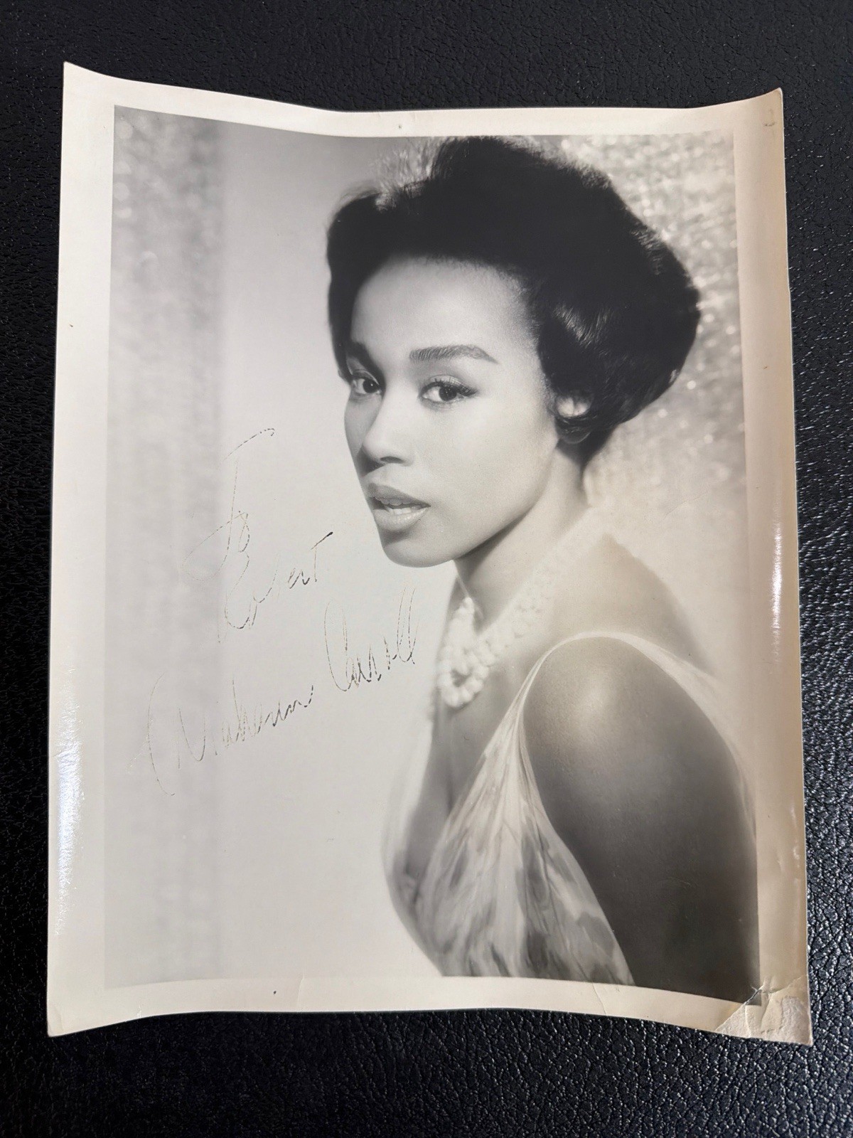 Vintage Diahann Carroll Signed Autographed Glamour Headshot 8x10 Photo