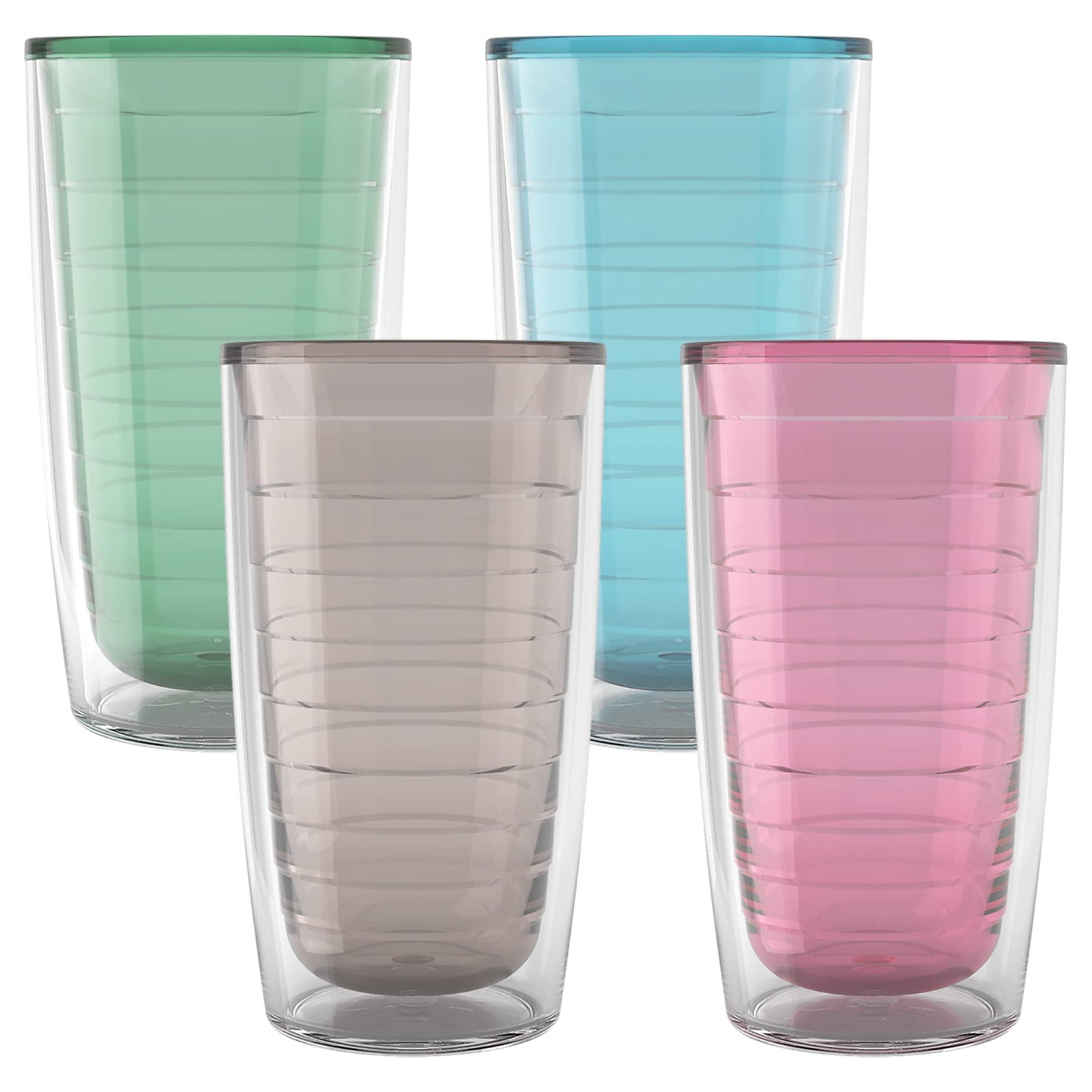 Tervis 16oz Double Wall Insulated Tritan Tumblers 4 Pack Bayou View Pastel