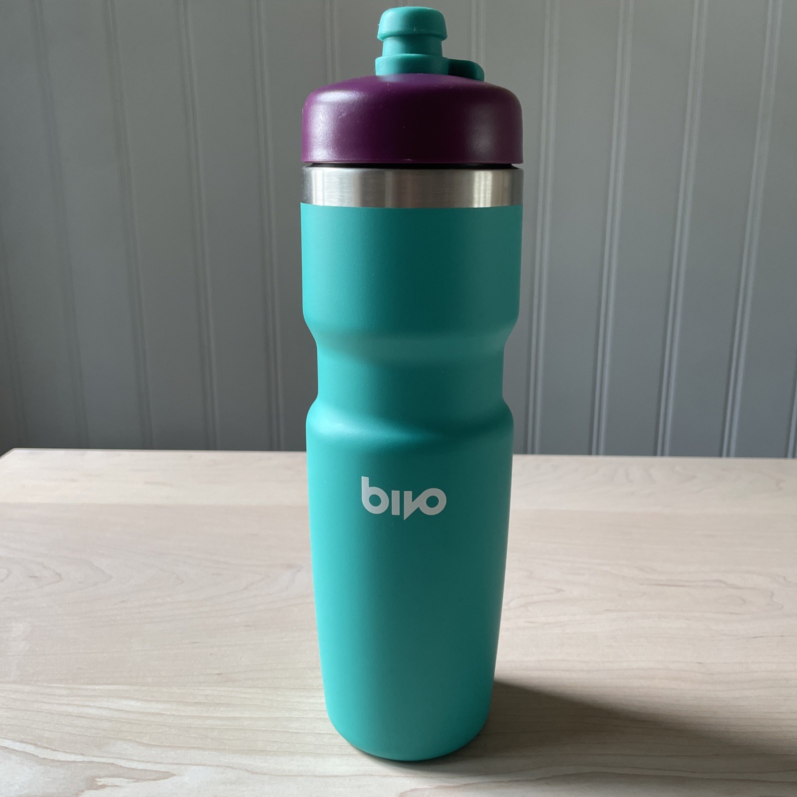 Bivo Trio Cycling Water Bottle 21 oz Stainless Steel Insulated Bidon Teal Purple