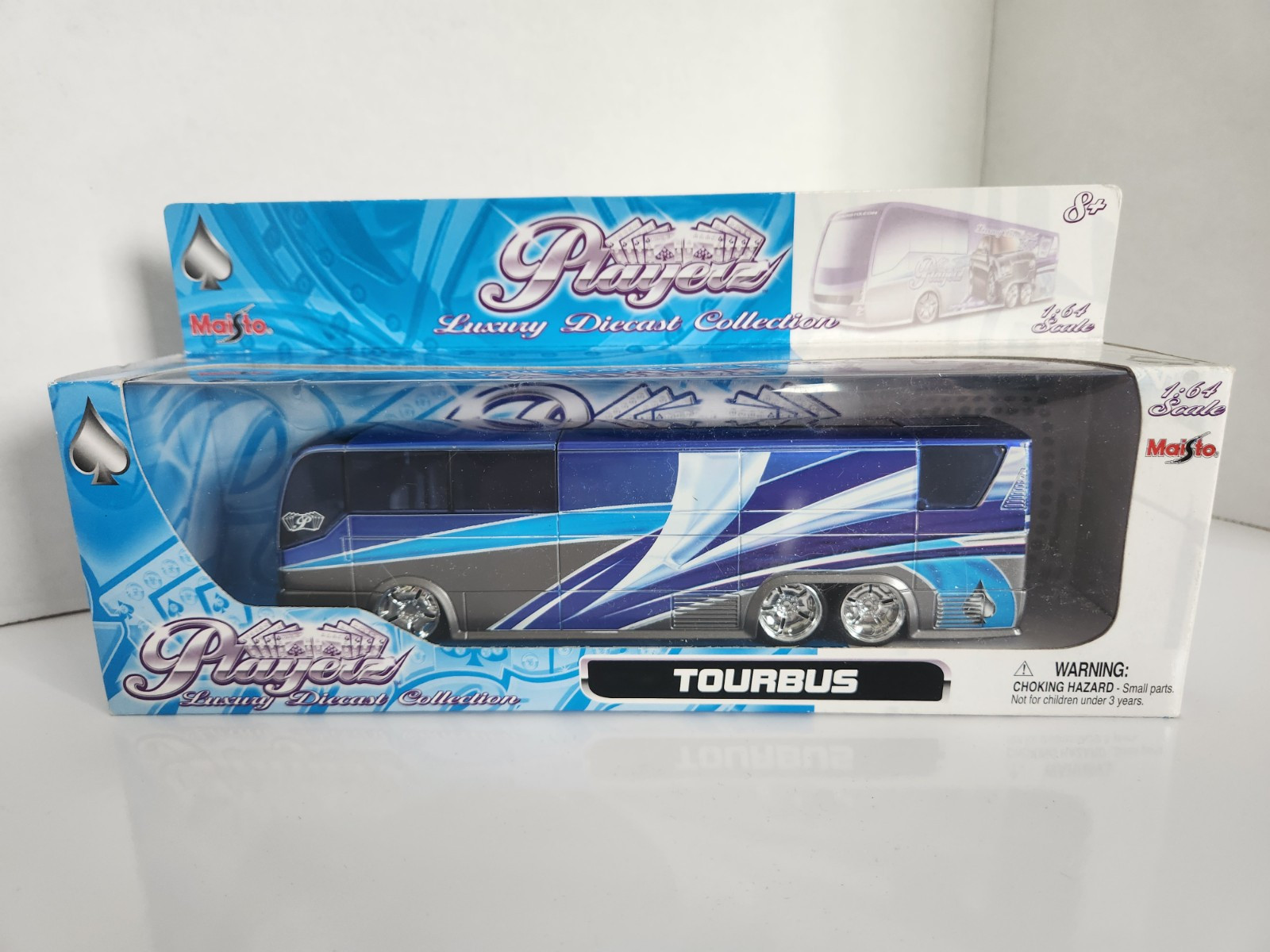 New Maisto Playerz Tourbus 1:64 Scale Luxury Diecast Collection Blue
