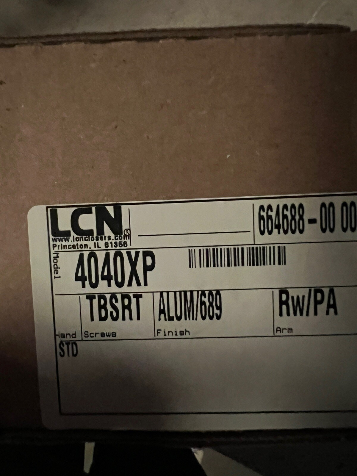 LCN 4040XP TBSRT ALUM/689 RW/PA (FREE SHIPPING) LCN 4040XP TBSRT ALUM/689 RW/PA (FREE SHIPPING)