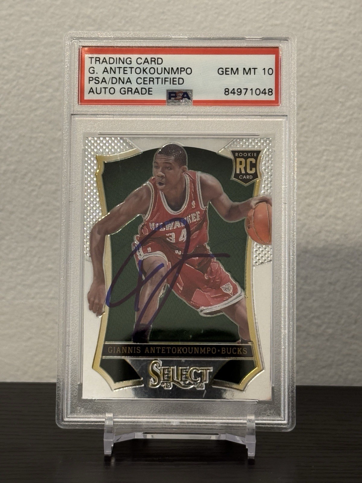2013-2014 Panini Select Giannis Antetokounmpo #178 Rookie RC Auto Gem Mint 10