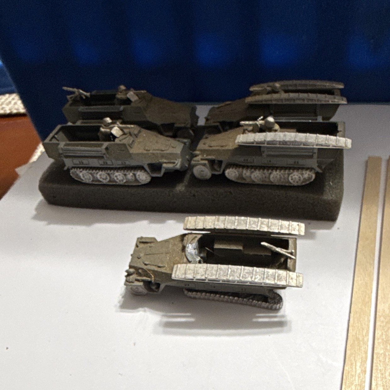 Battlefront Miniatures Flames of War Painted OOP pewter models, missing 4 ramps