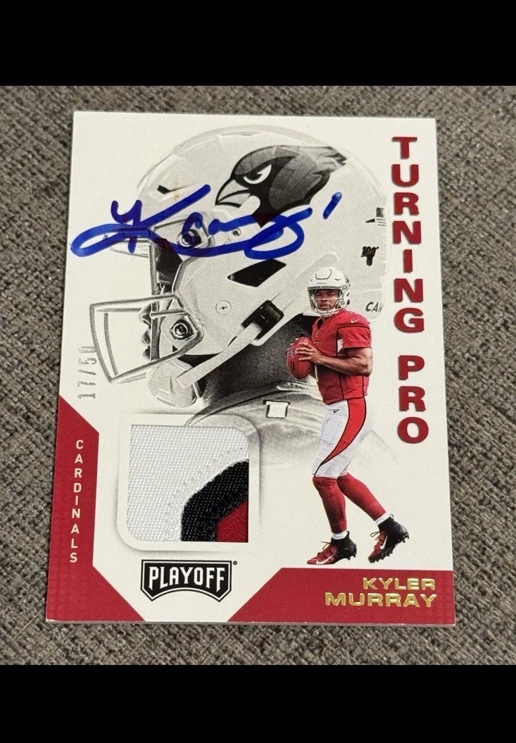 Kyler Murray 2019 Panini Playoff Turning Pro Rookie RC Patch /50 #TP1 Autograph