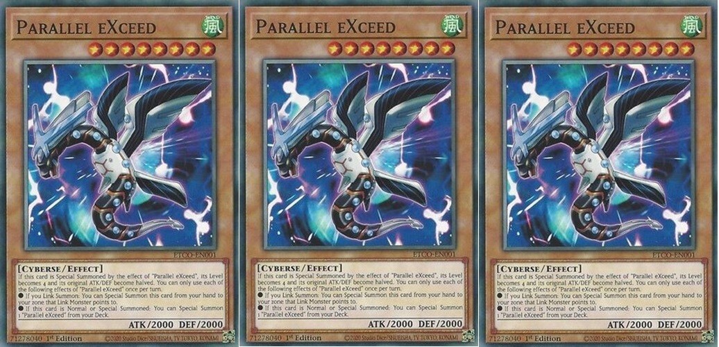 *** 3X PARALLEL EXCEED 3X *** PLAYSET 1ST EDITION ETCO-EN001 YUGIOH