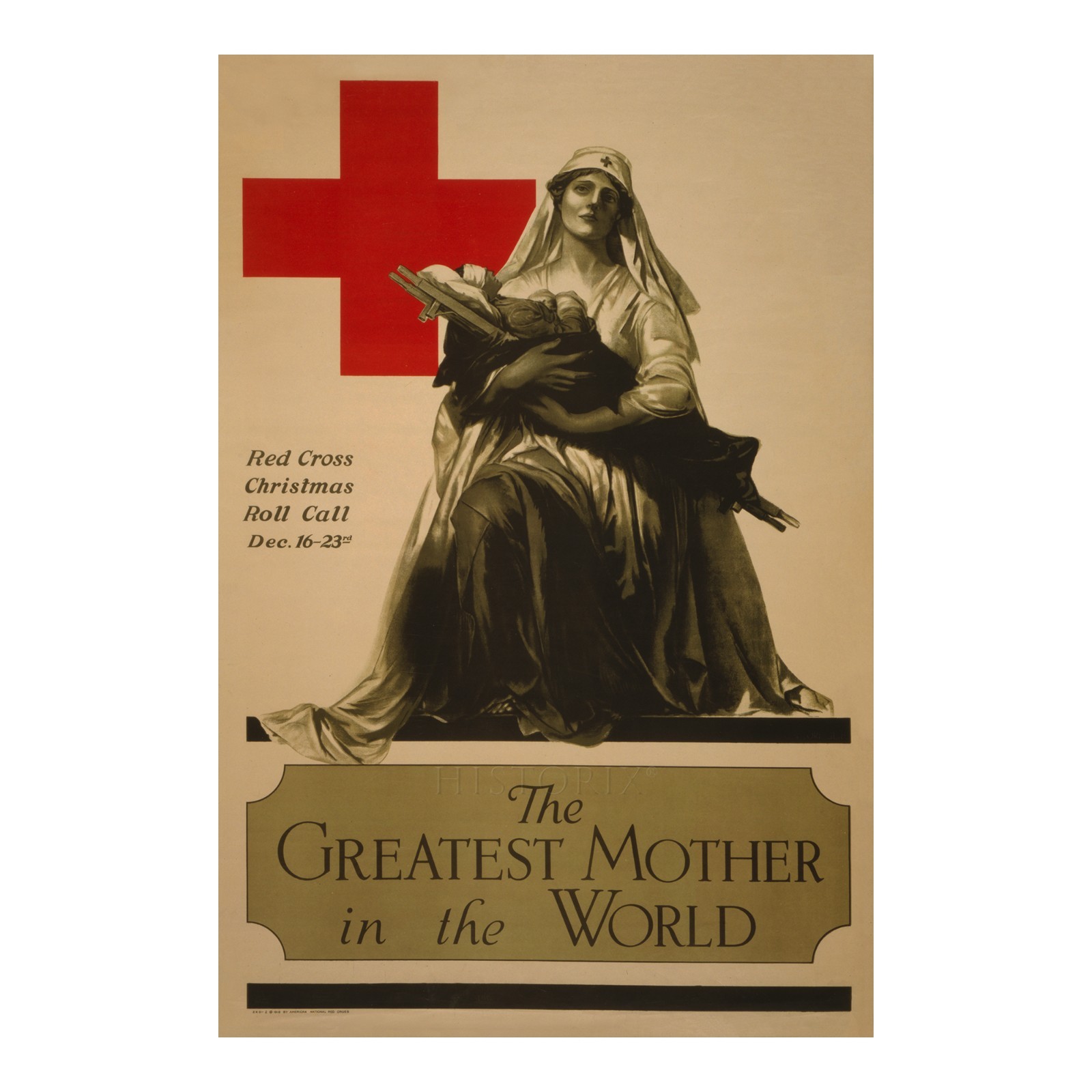 1918 WWI Red Cross Poster The Greatest Mother in the World Nurse Patriotic 1918 WWI Red Cross Poster The Greatest Mother in the World Nurse Patriotic
