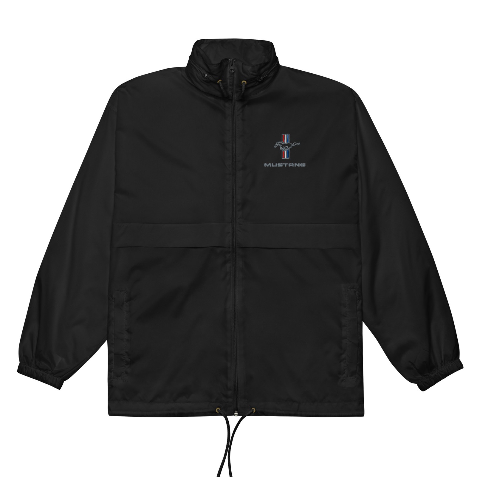 Vintage Mustang Hoodie Jacket, Ford Embroidered Windbreaker