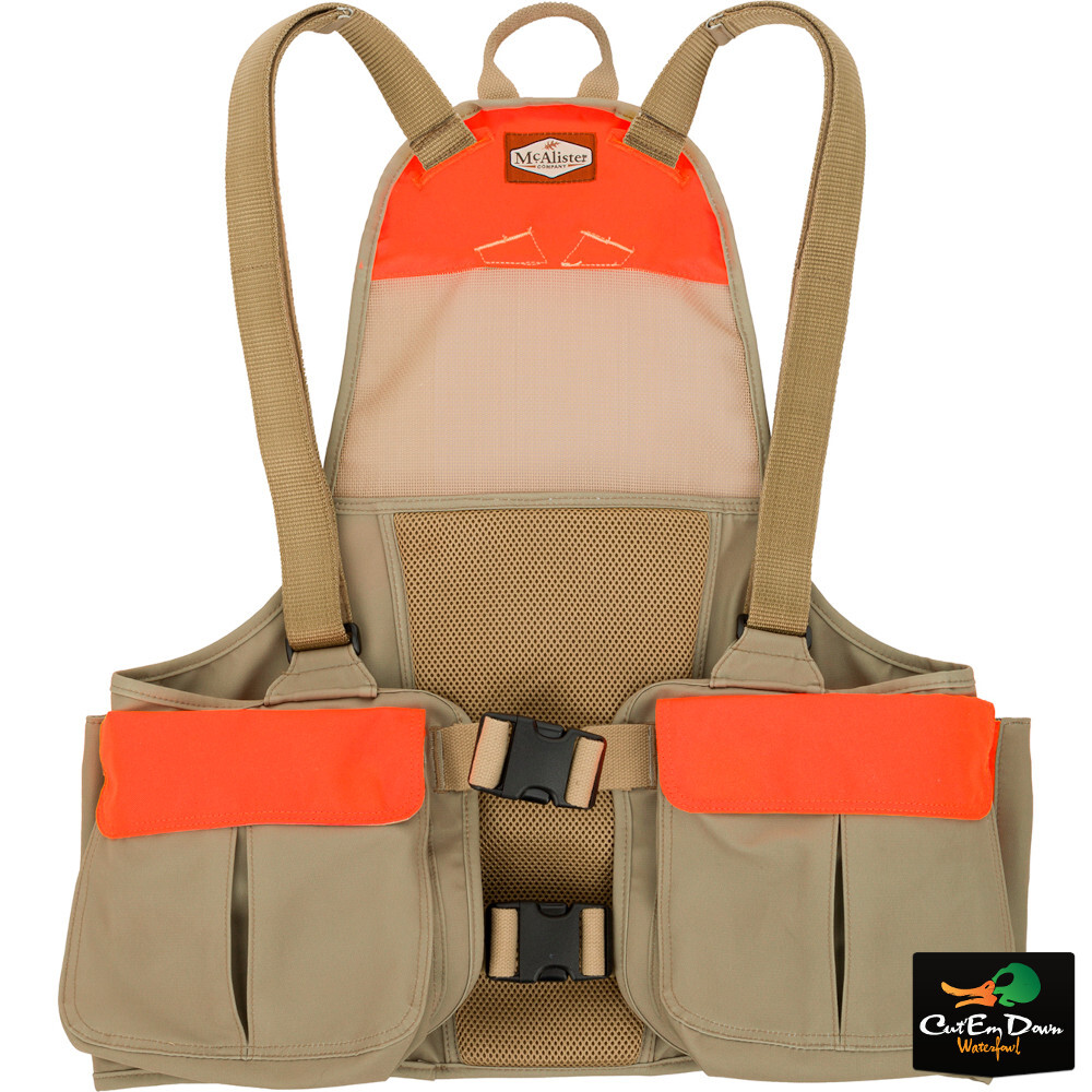 DRAKE WATERFOWL MCALISTER UPLAND STRAP VEST BLAZE ORANGE