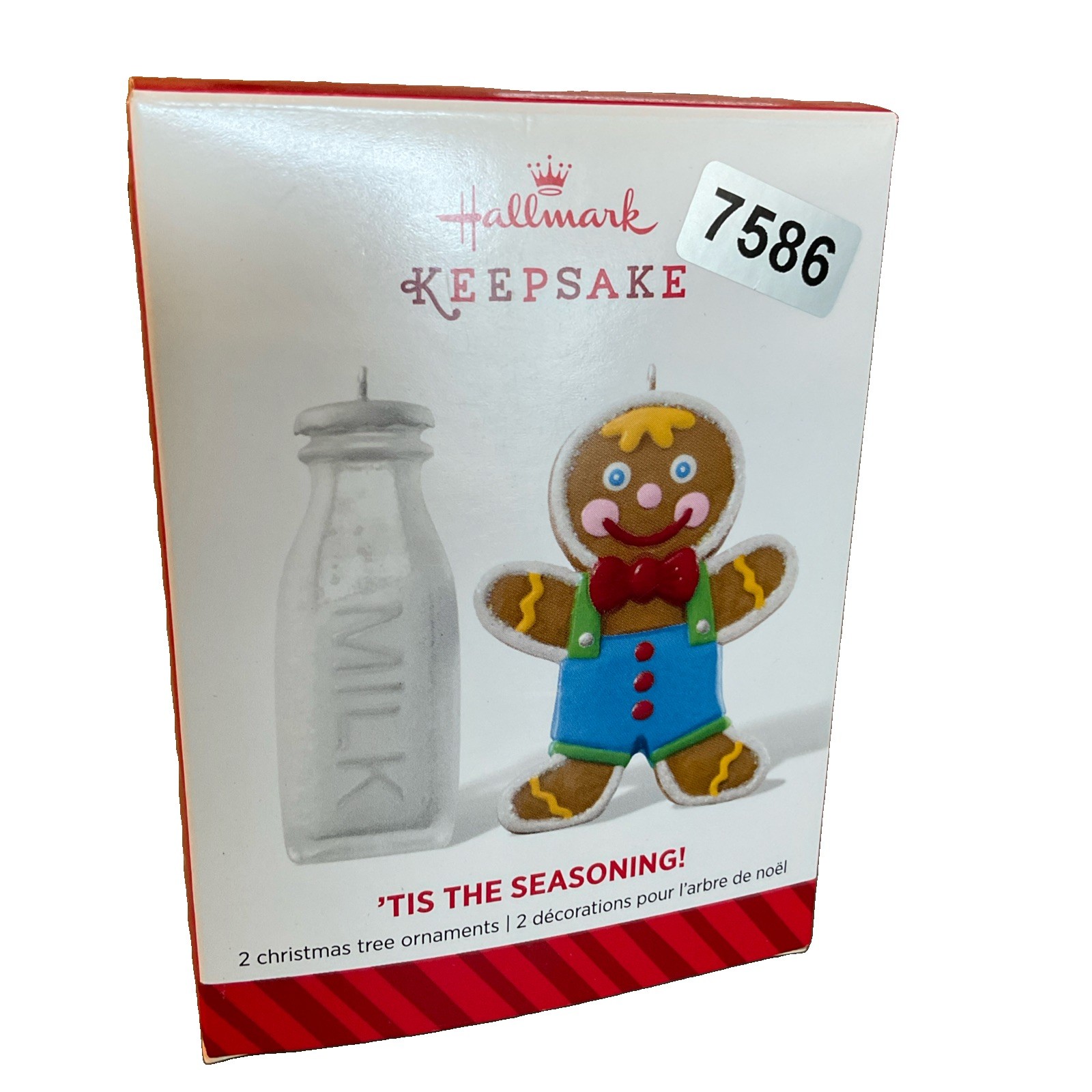 Hallmark Keepsake 'Tis the Seasoning Ornament Set Milk Gingerbread 2pc Box