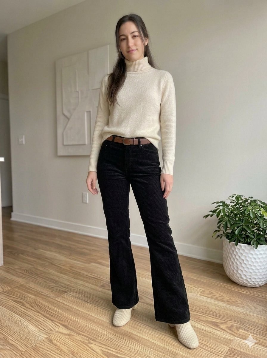 AG Adriano Goldschmied The Angel Bootcut Flare Leg Black Corduroy Pants 28R