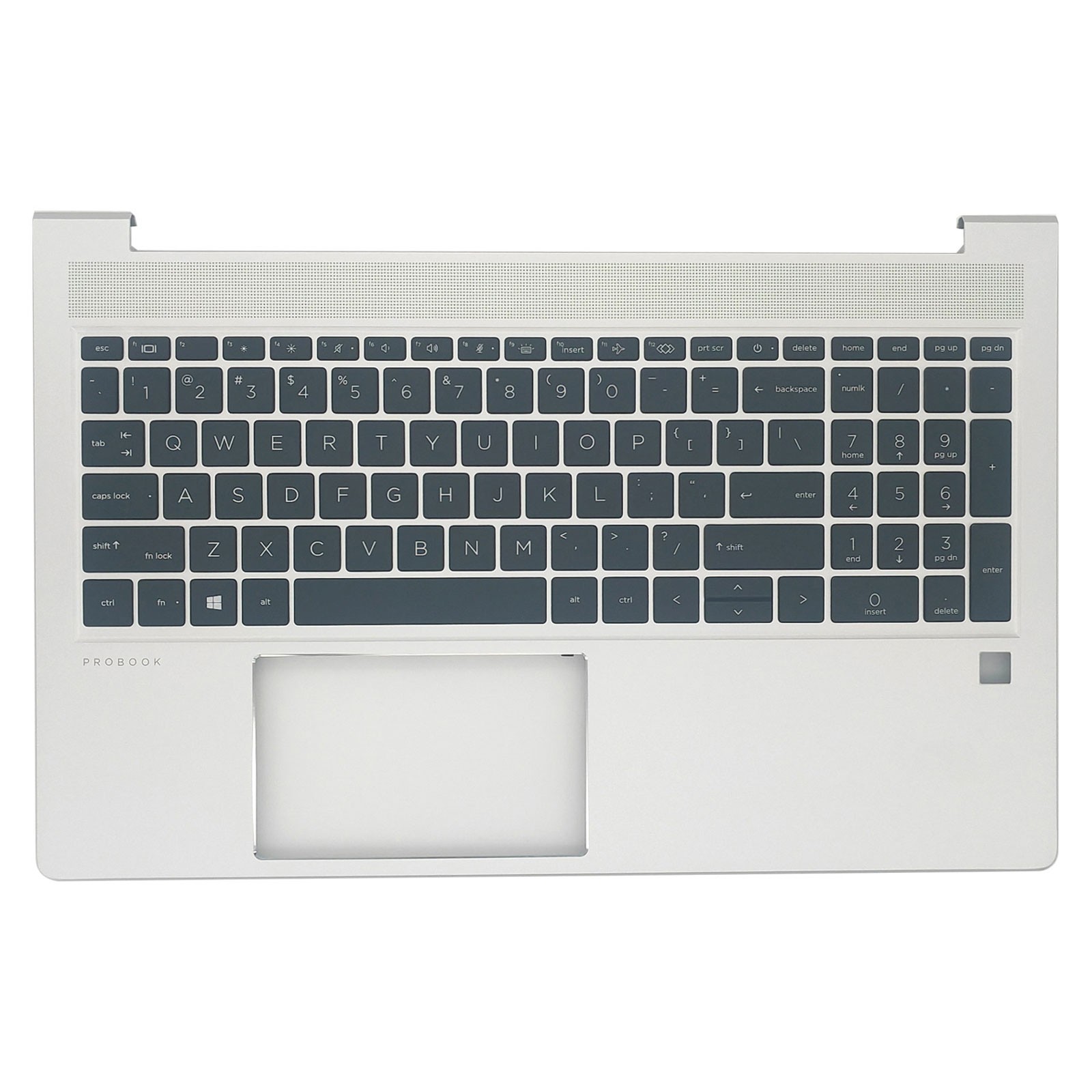 N43874-001 New Palmrest W/Backlit US Keyboard Silver for HP ProBook 450 455 G10