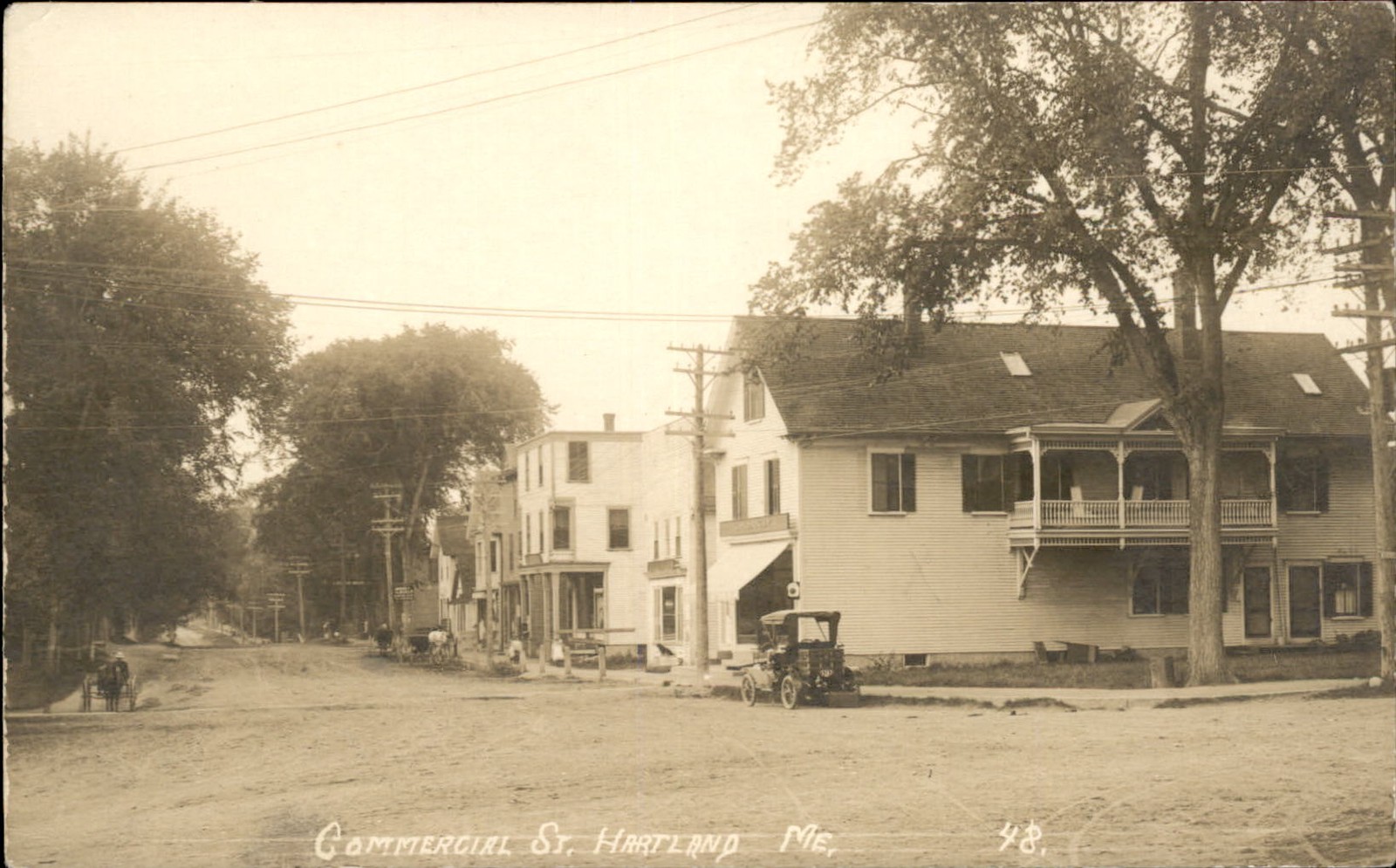 Hartland ME Commercial Street c1910s Real Photo Vintage Postcard bhn Hartland ME Commercial Street c1910s Real Photo Vintage Postcard bhn