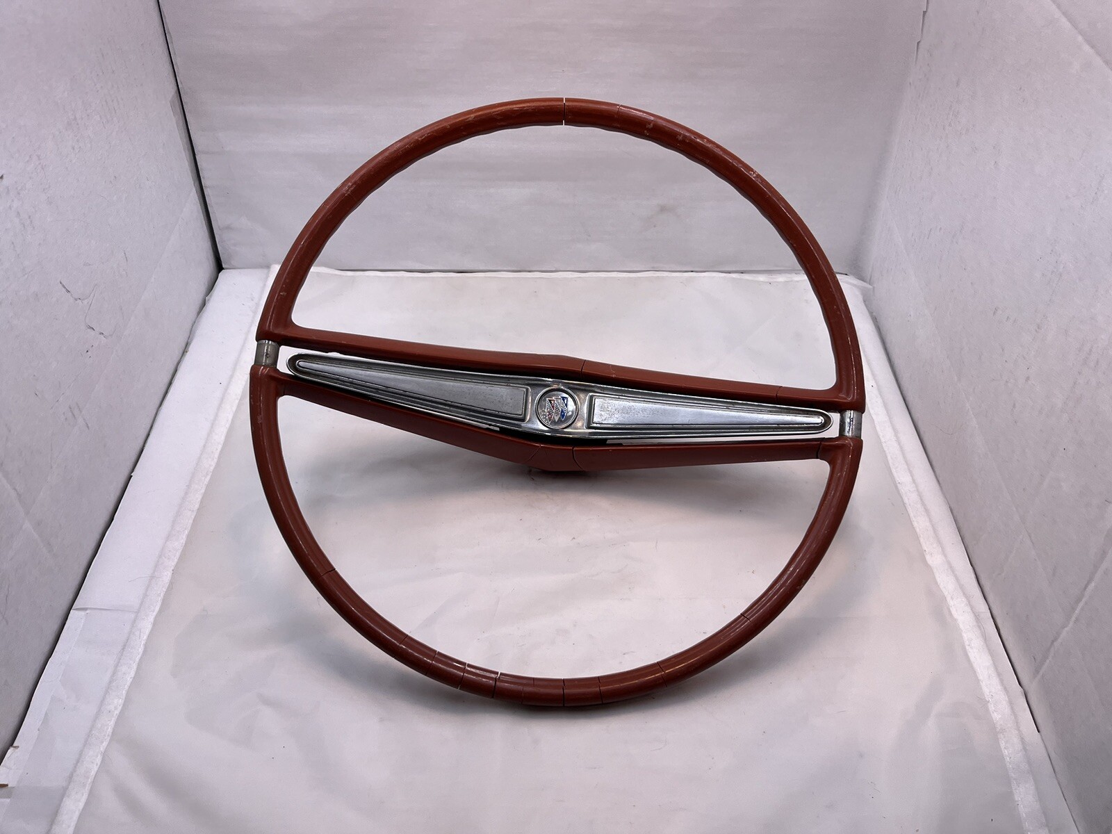 1963 1964 Buick Skylark Steering Wheel Center Horn Maroon Button OEM Vintage 1963 1964 Buick Skylark Steering Wheel Center Horn Maroon Button OEM Vintage