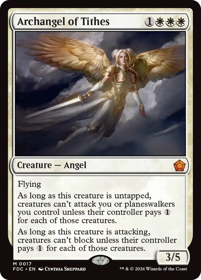 x1 Archangel of Tithes M MTG Commander: Foundations M/NM, English