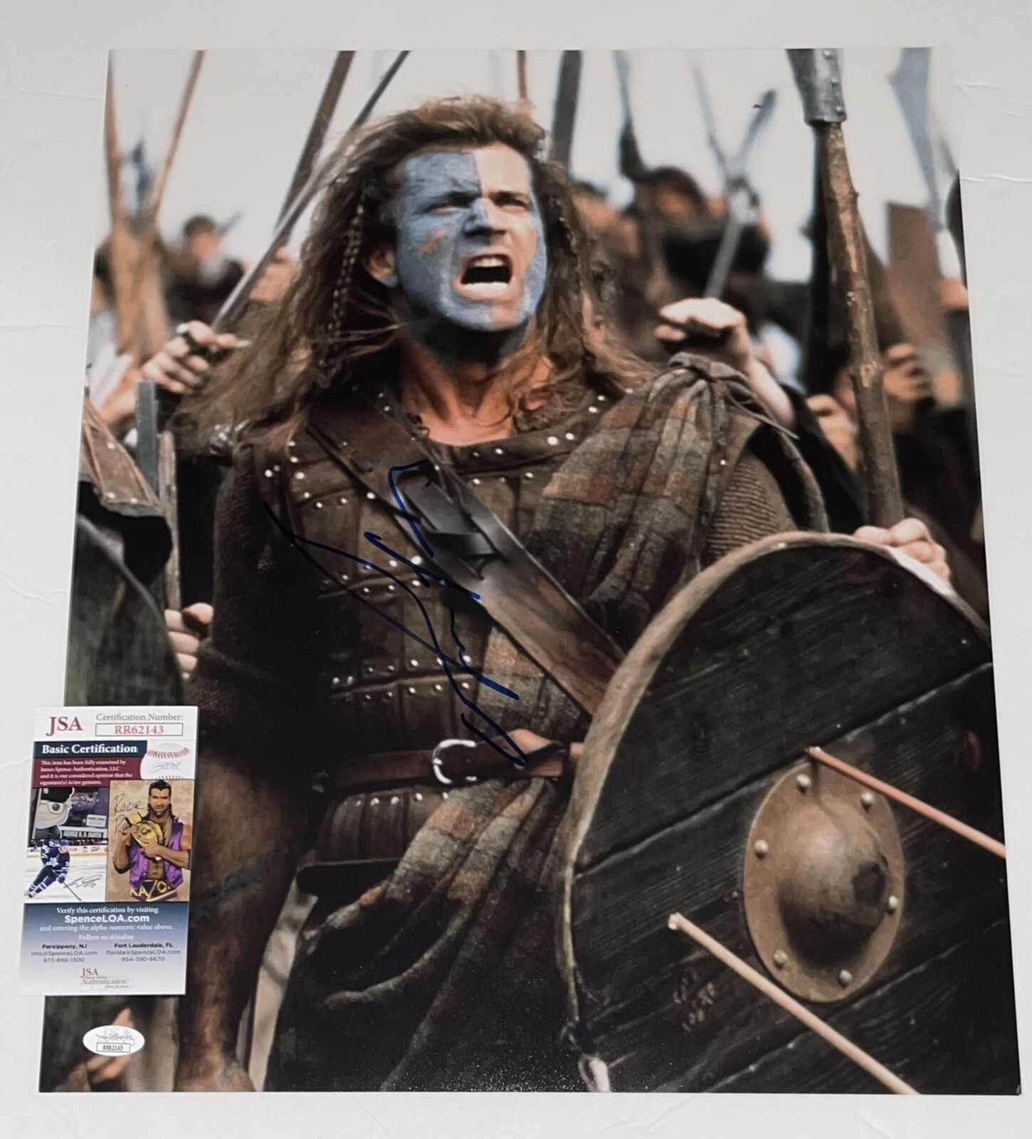 Mel Gibson Hand Signed 16x20 Braveheart “William” Authentic Autograph JSA COA